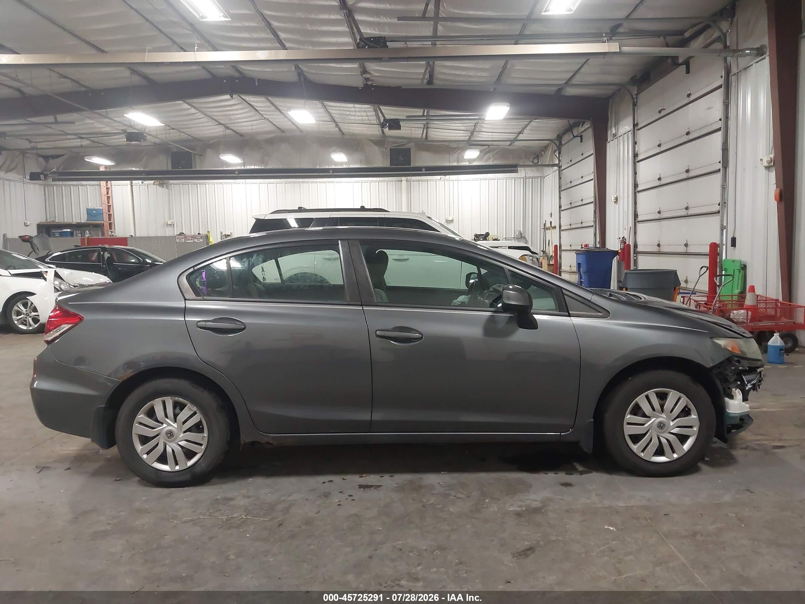 2013 Honda Civic Lx Серый vin: 19XFB2F54DE057544