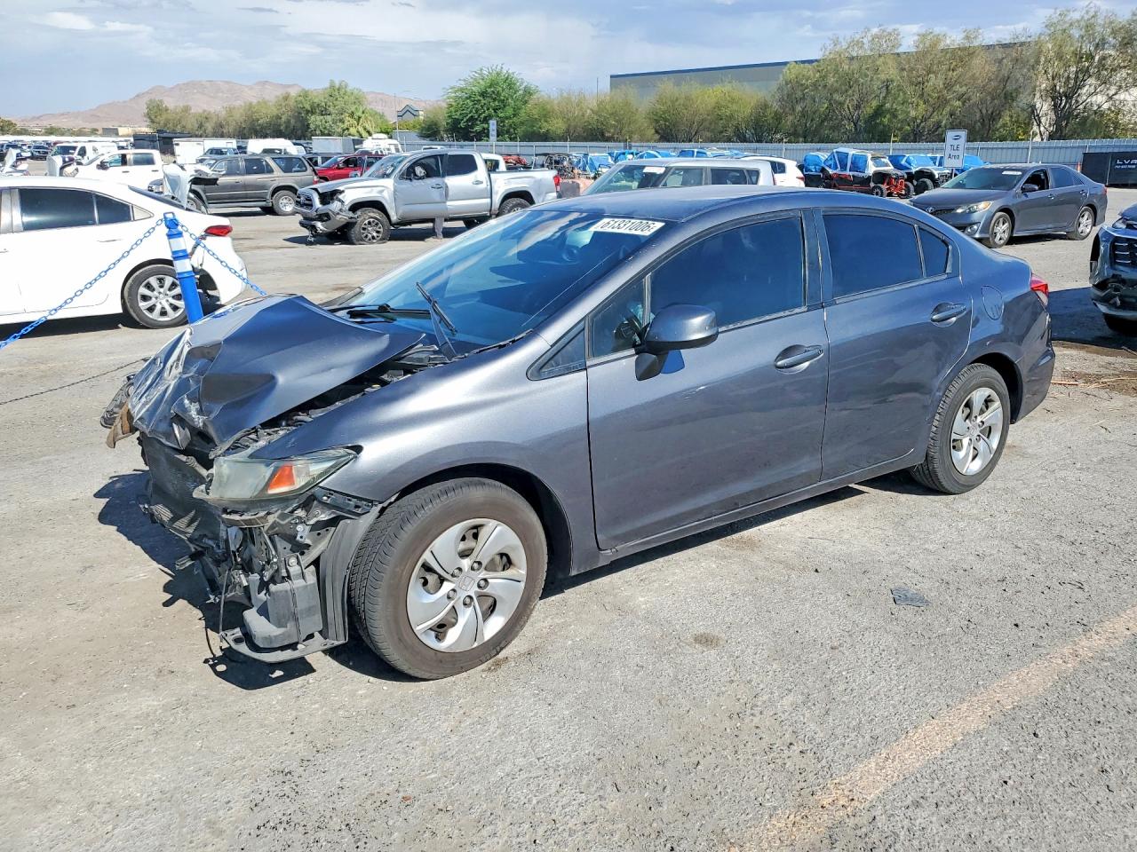 2013 Honda Civic Lx Charcoal vin: 19XFB2F54DE058693