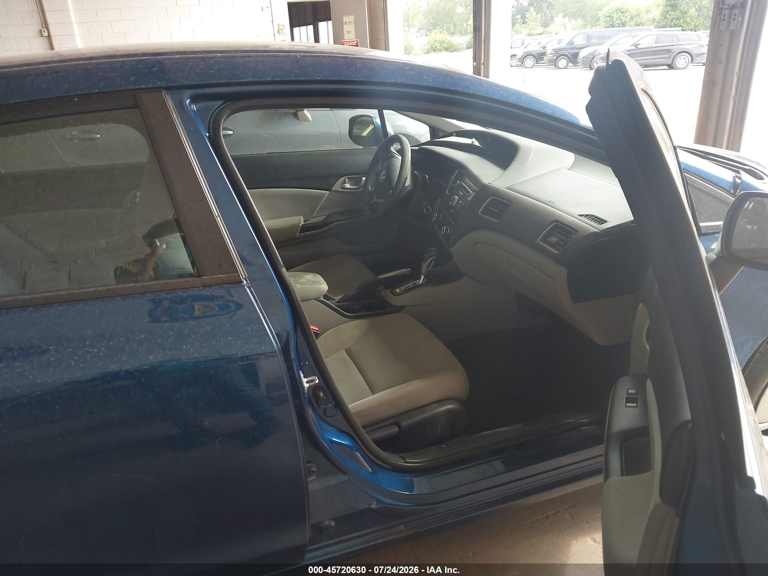 2013 Honda Civic Lx Blue vin: 19XFB2F54DE059701
