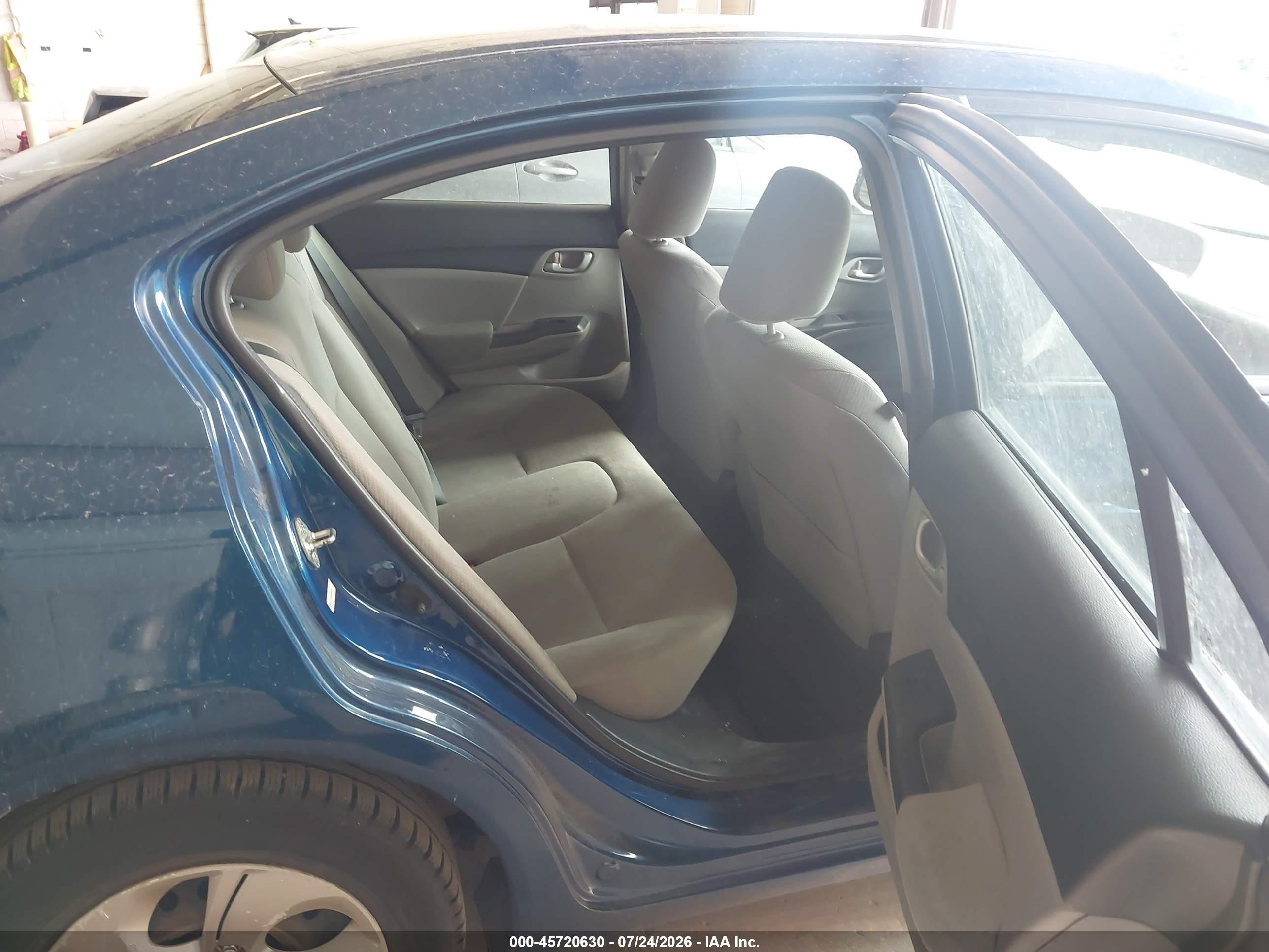 2013 Honda Civic Lx Blue vin: 19XFB2F54DE059701