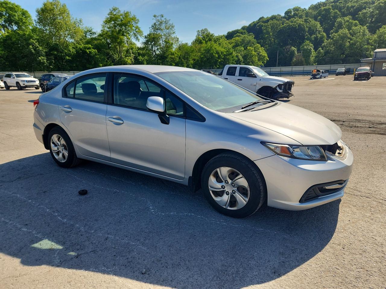 2013 Honda Civic Lx Silver vin: 19XFB2F54DE060833