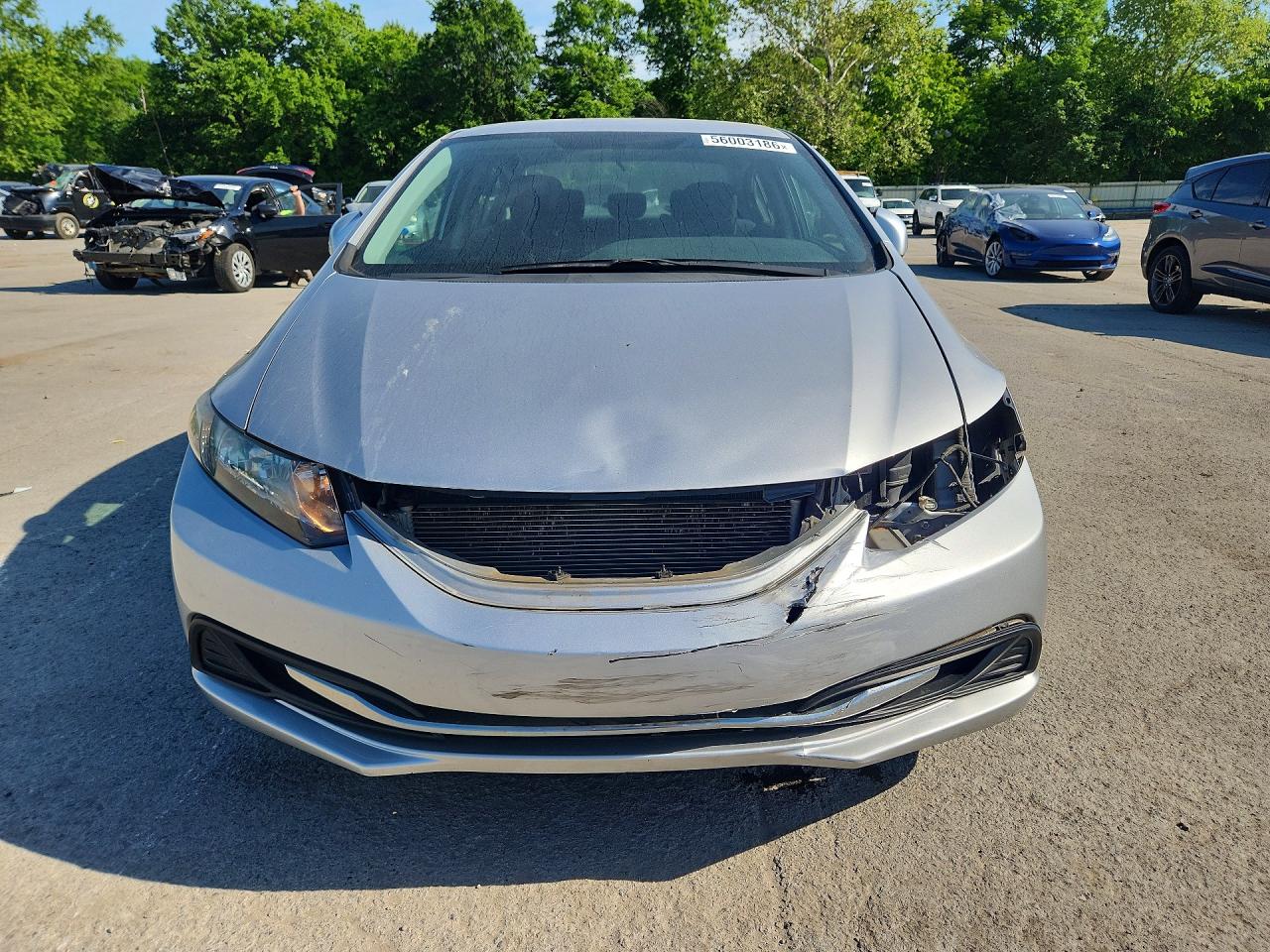 2013 Honda Civic Lx Silver vin: 19XFB2F54DE060833