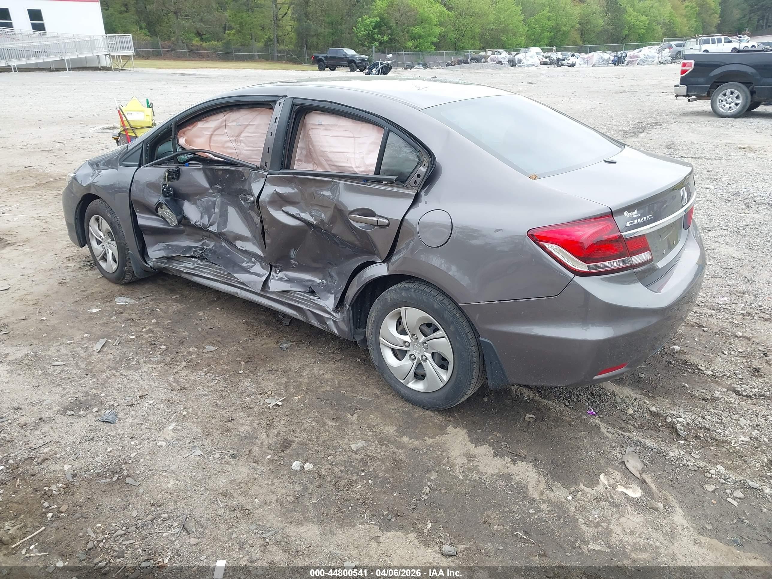2013 Honda Civic Lx Gray vin: 19XFB2F54DE069354