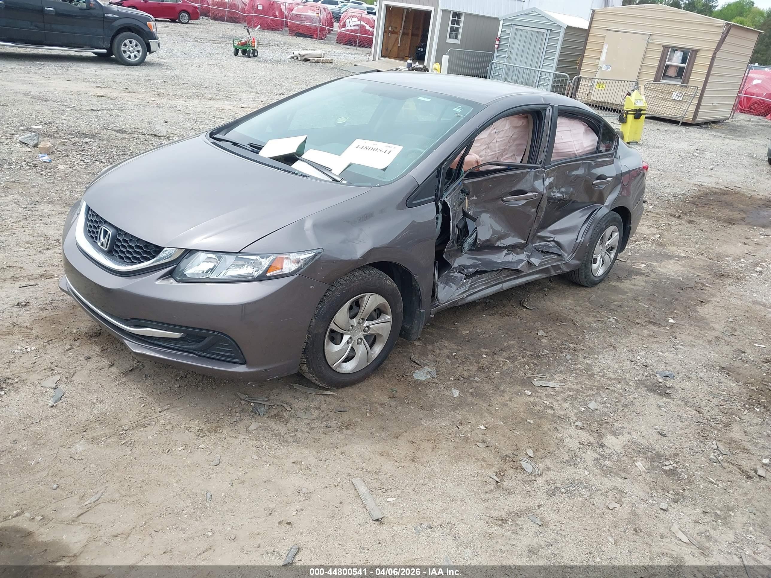 2013 Honda Civic Lx Gray vin: 19XFB2F54DE069354