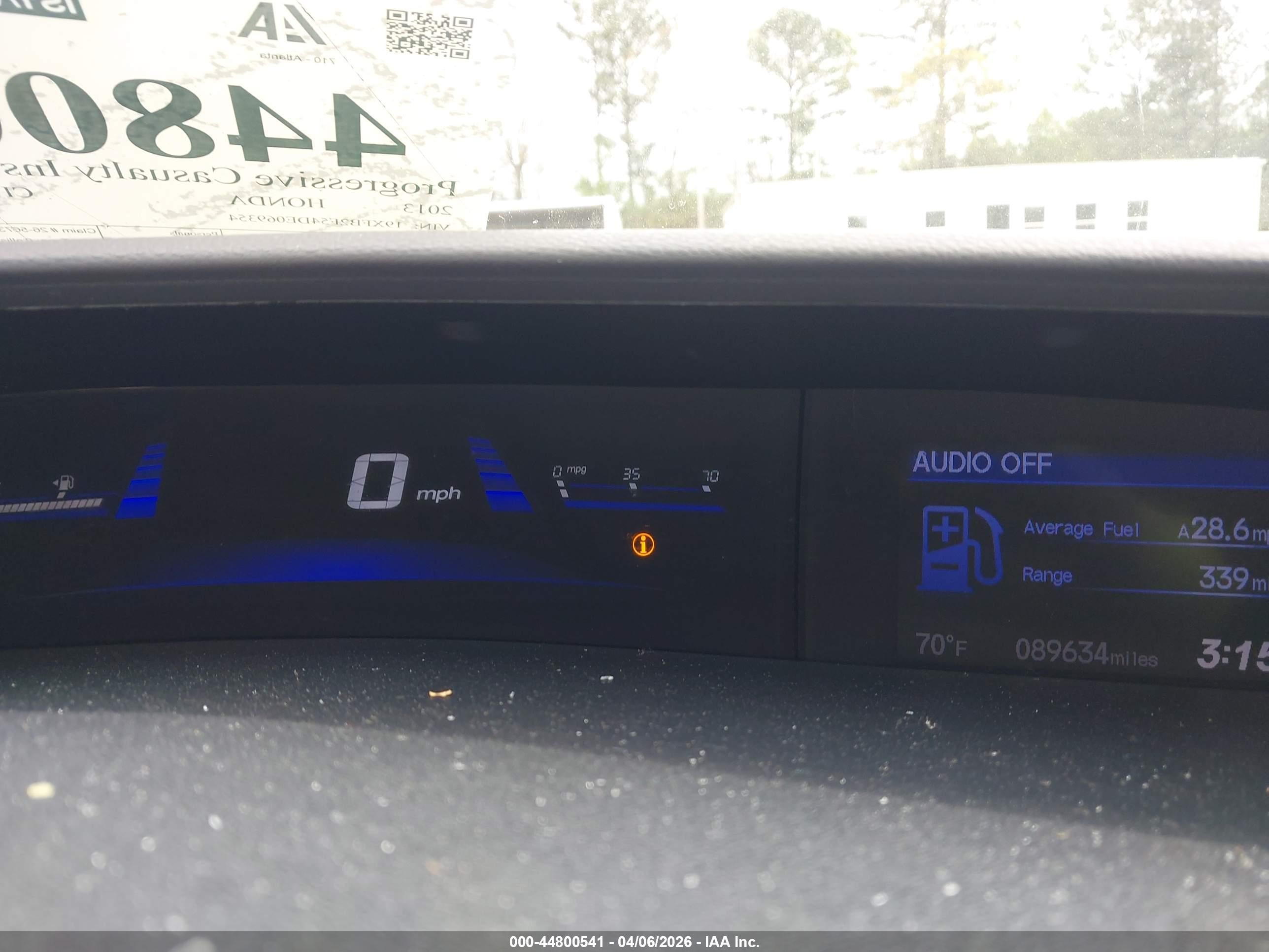 2013 Honda Civic Lx Gray vin: 19XFB2F54DE069354