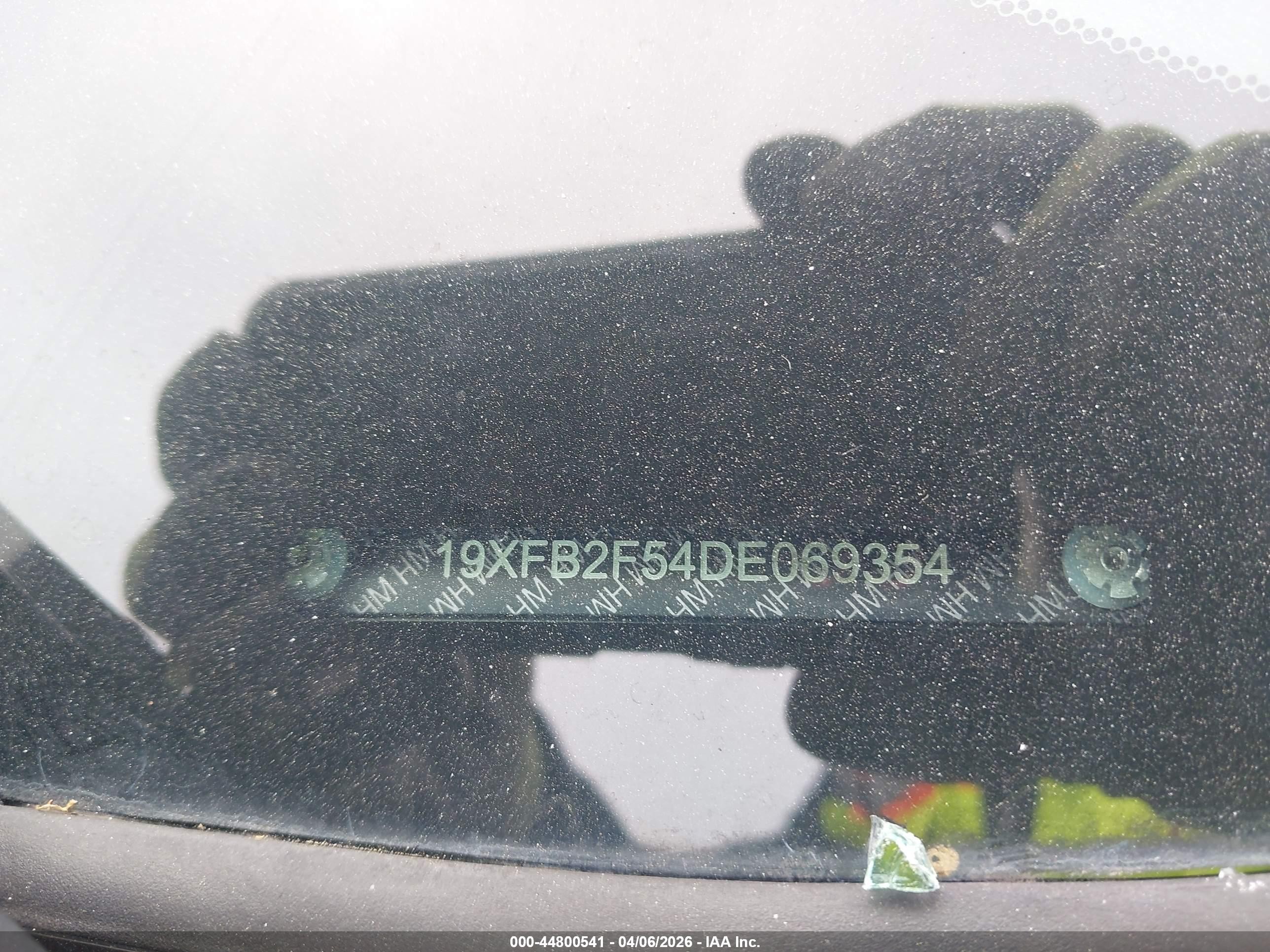 2013 Honda Civic Lx Gray vin: 19XFB2F54DE069354