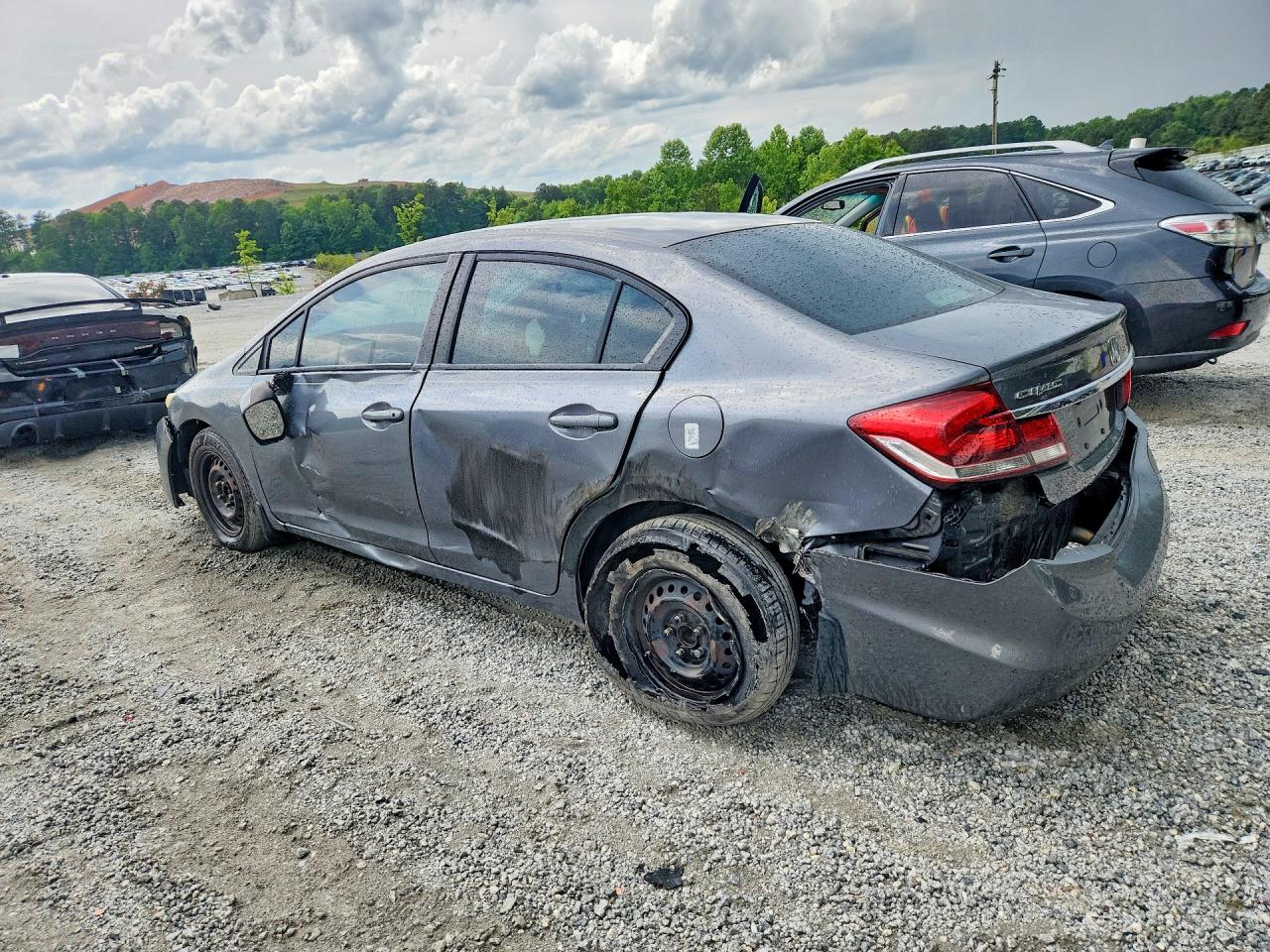 2013 Honda Civic Lx Gray vin: 19XFB2F54DE069452