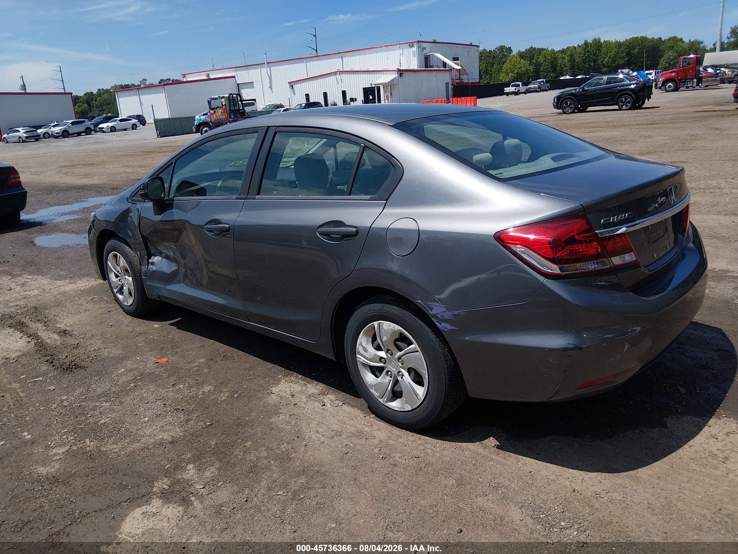 2013 Honda Civic Lx Серый vin: 19XFB2F54DE070858