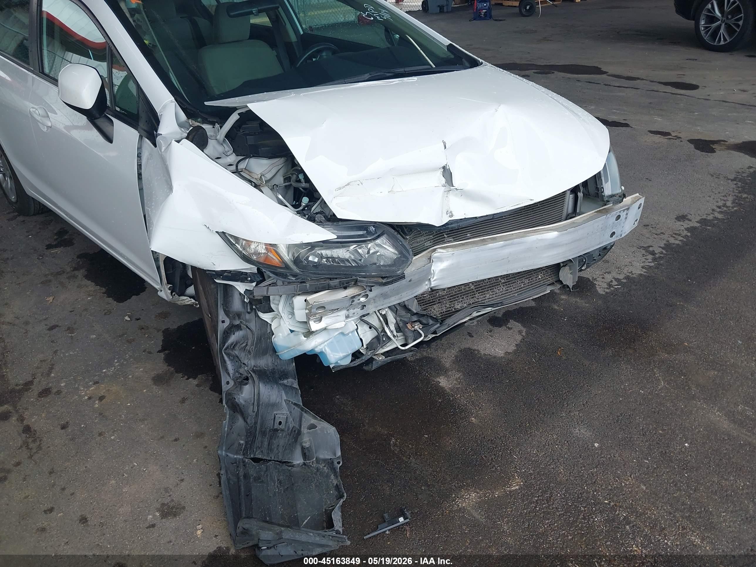 2013 Honda Civic Lx Белый vin: 19XFB2F54DE098529