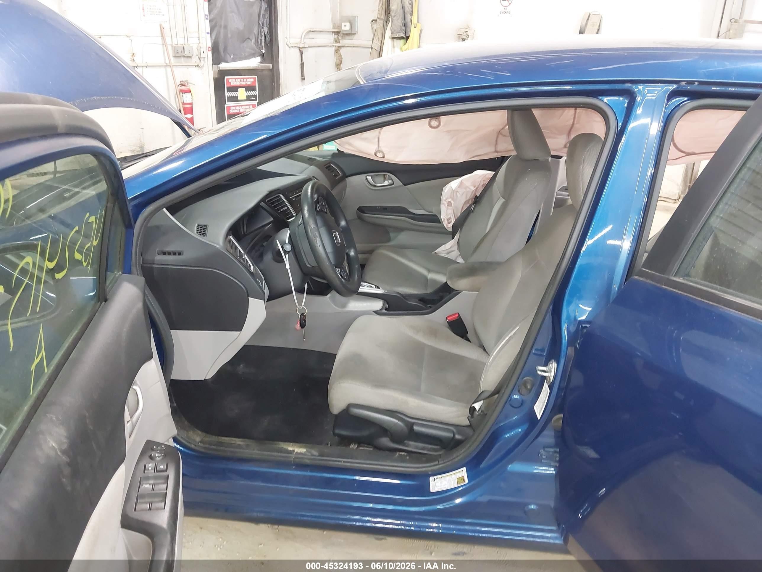 2013 Honda Civic Lx Синий vin: 19XFB2F54DE204574