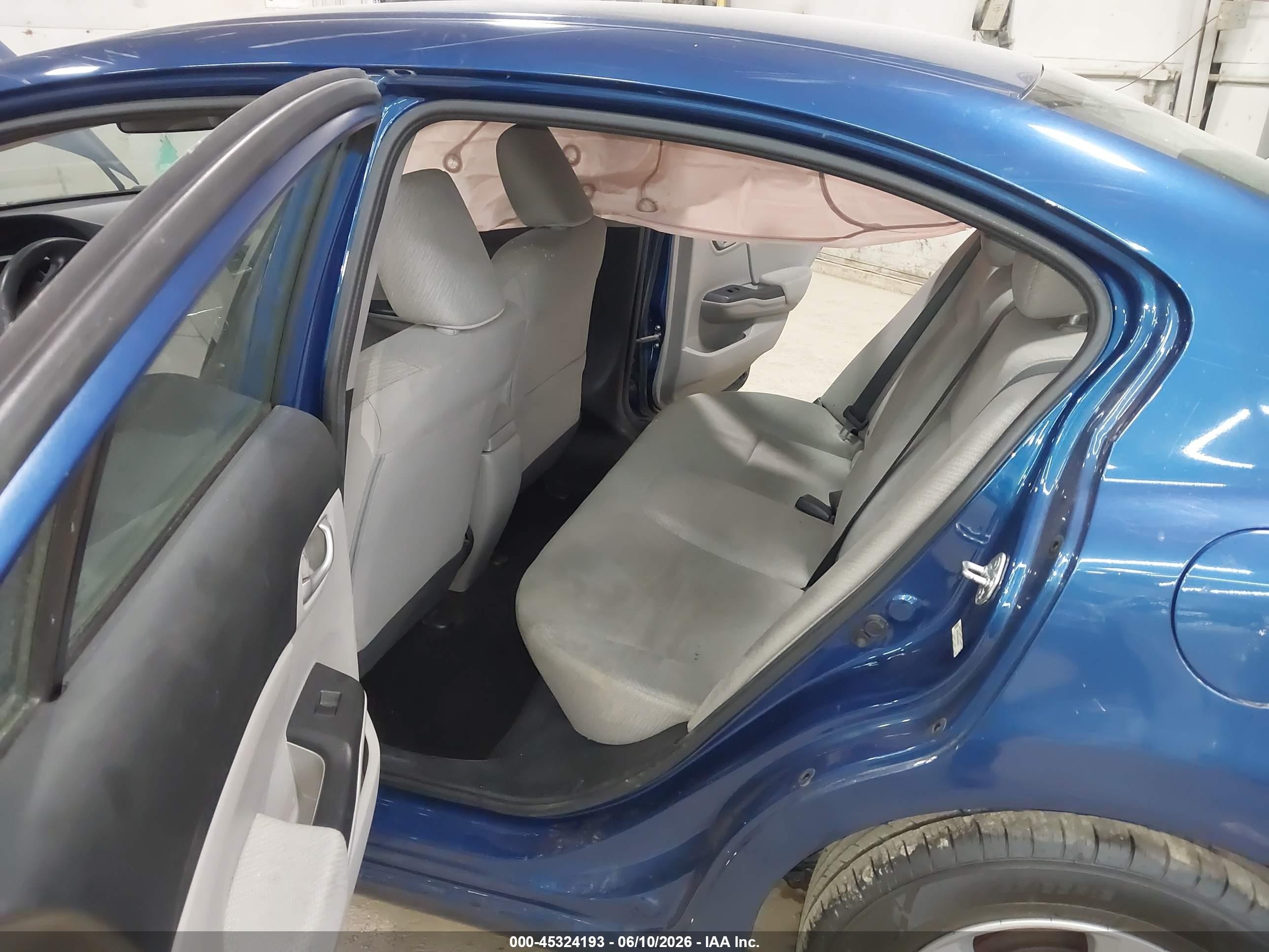 2013 Honda Civic Lx Синий vin: 19XFB2F54DE204574