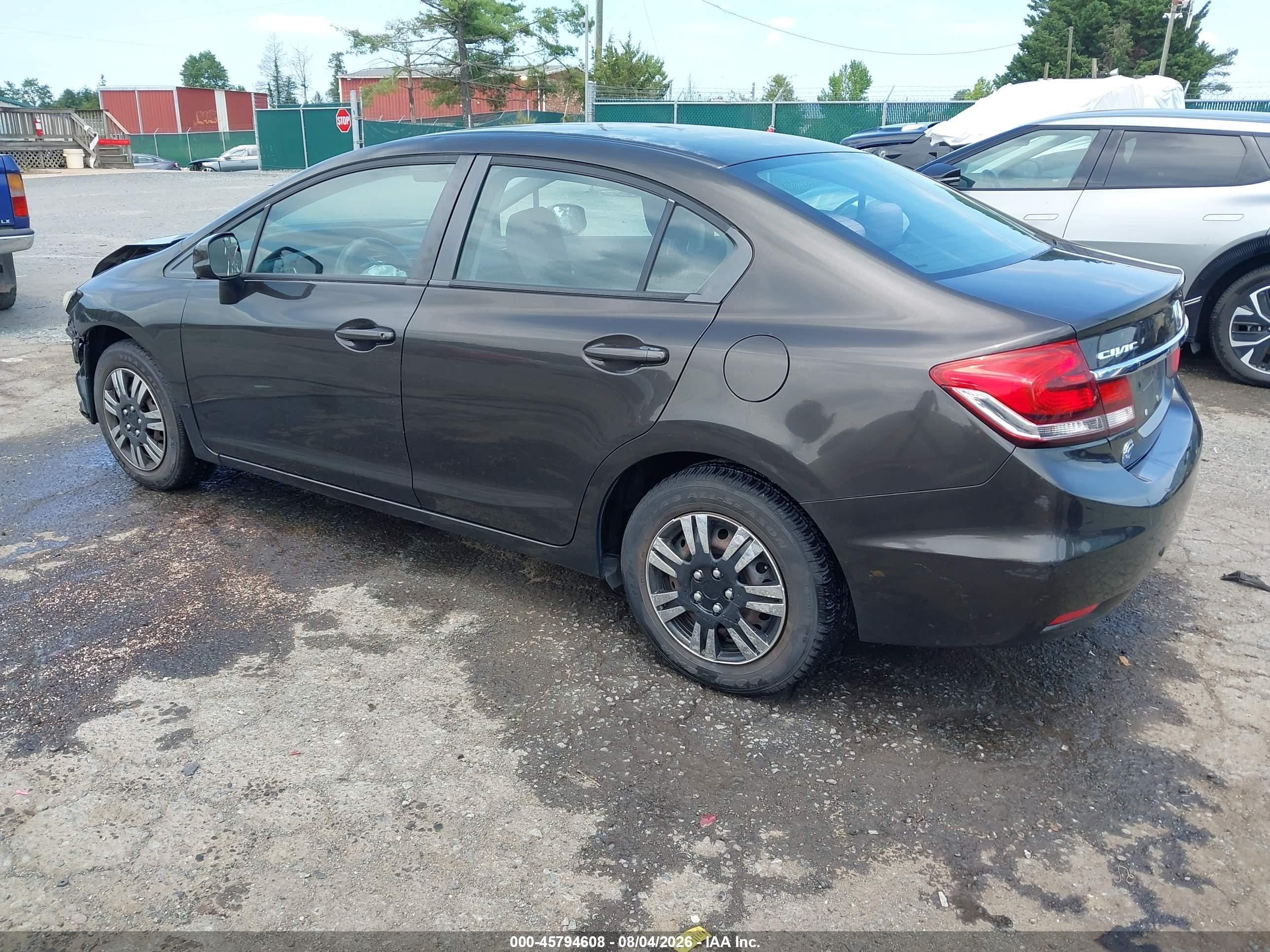 2013 Honda Civic Lx Gray vin: 19XFB2F54DE206776
