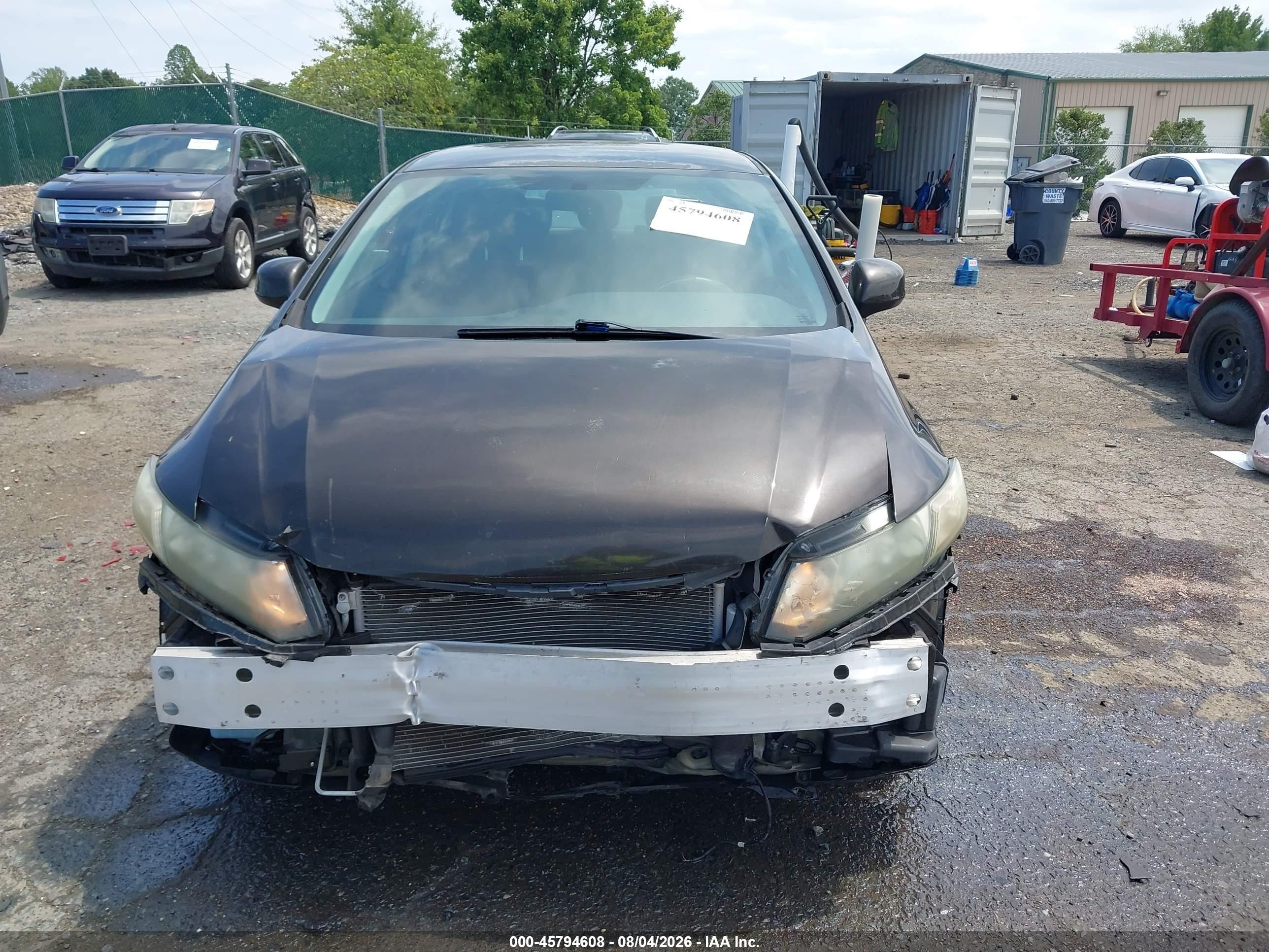 2013 Honda Civic Lx Gray vin: 19XFB2F54DE206776
