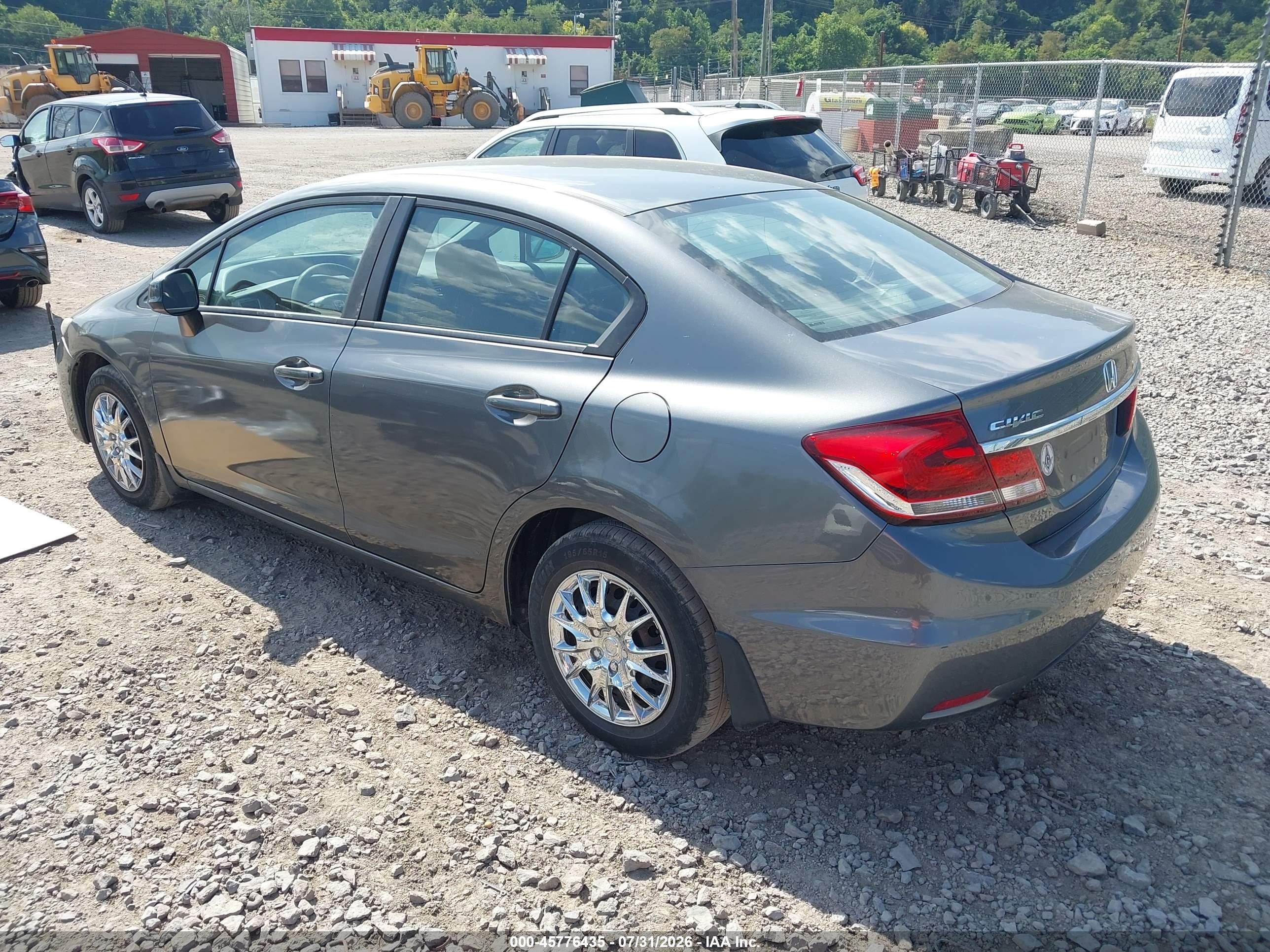 2013 Honda Civic Lx Gray vin: 19XFB2F54DE210410
