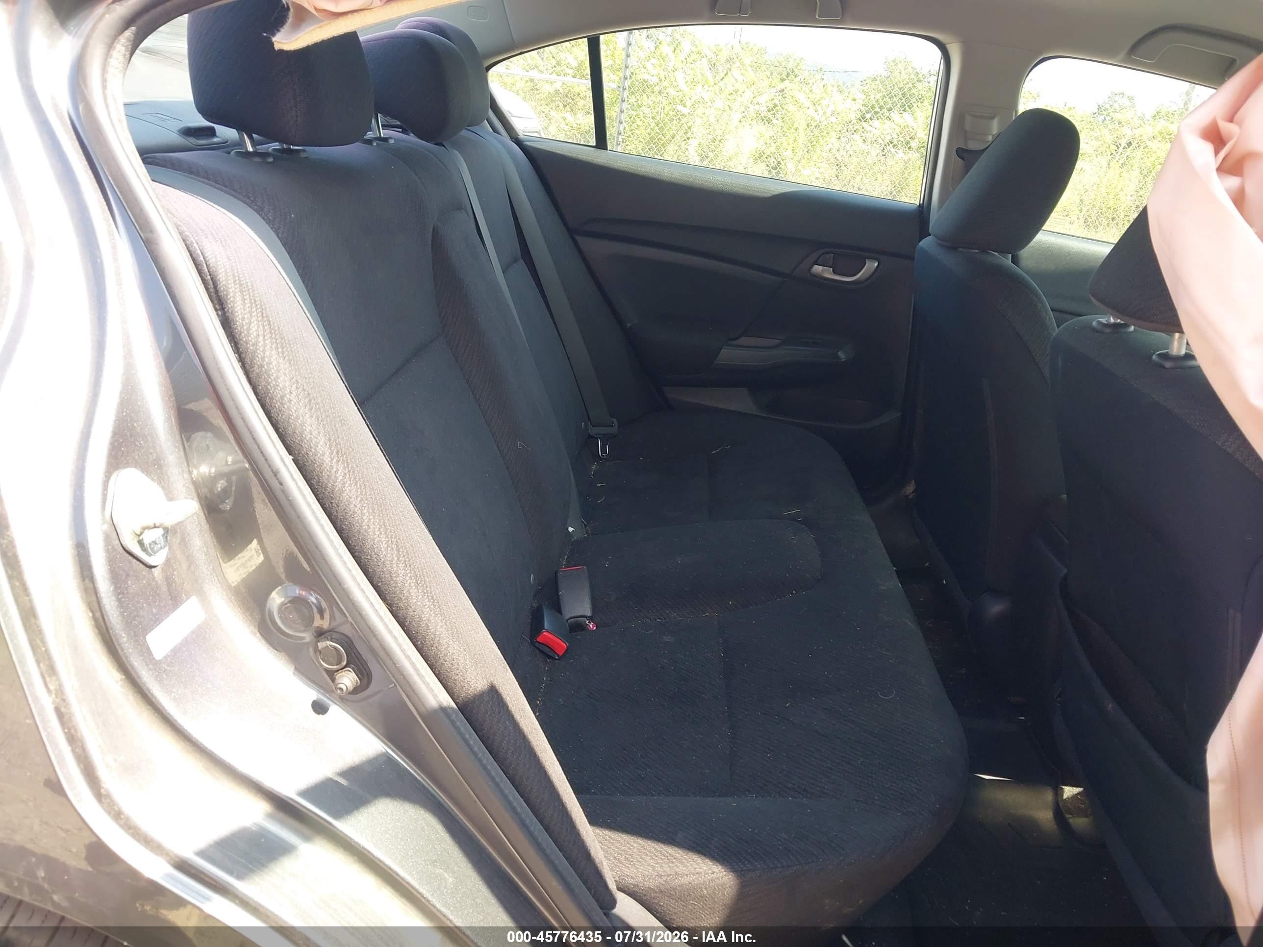 2013 Honda Civic Lx Gray vin: 19XFB2F54DE210410