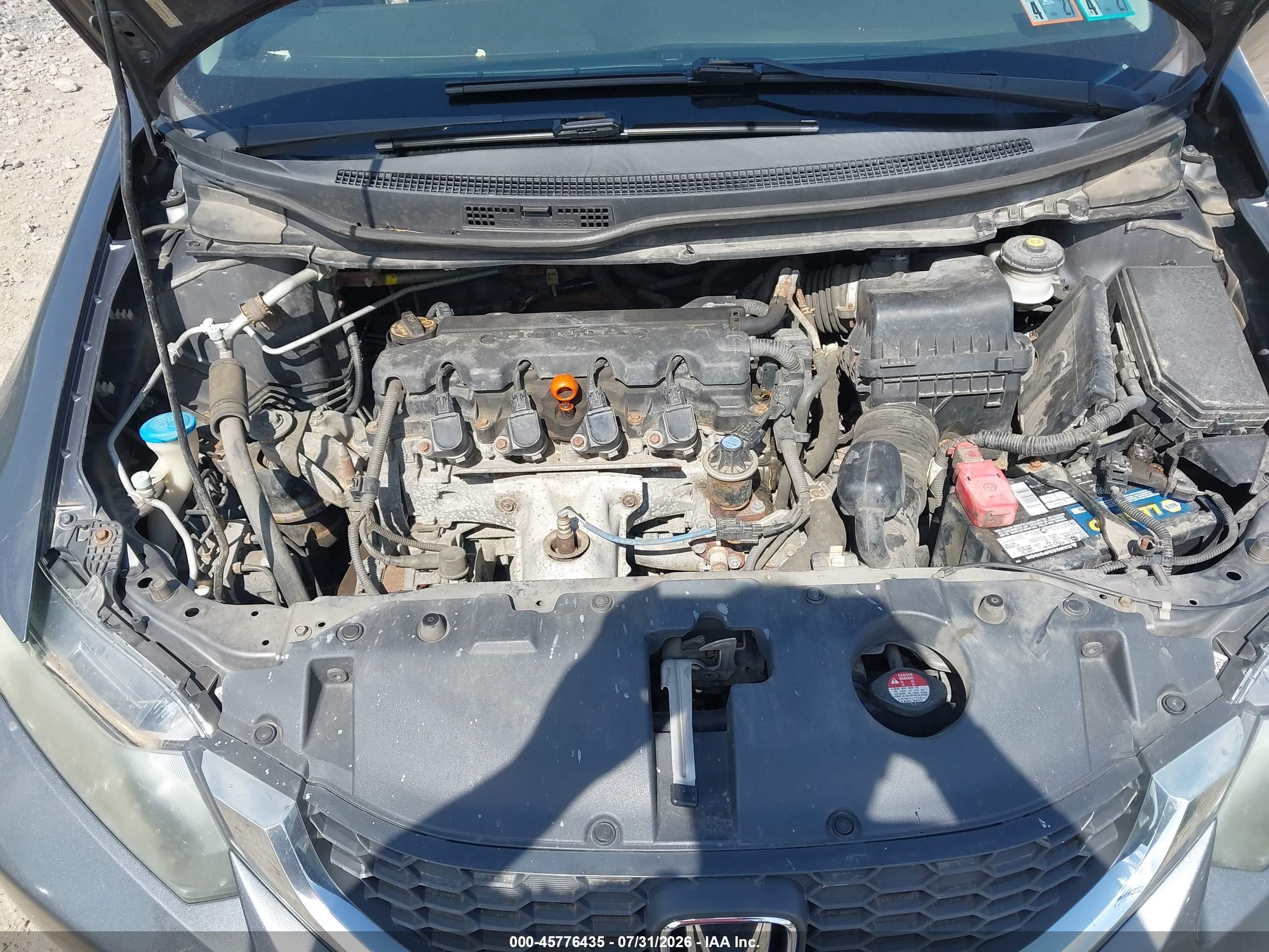 2013 Honda Civic Lx Gray vin: 19XFB2F54DE210410