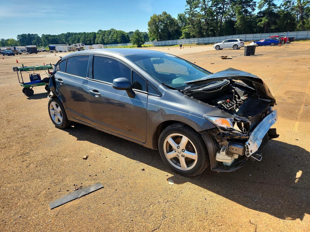 2013 Honda Civic Lx Gray vin: 19XFB2F54DE215588