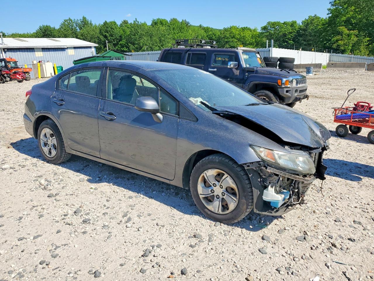 2013 Honda Civic Lx Серый vin: 19XFB2F54DE215624