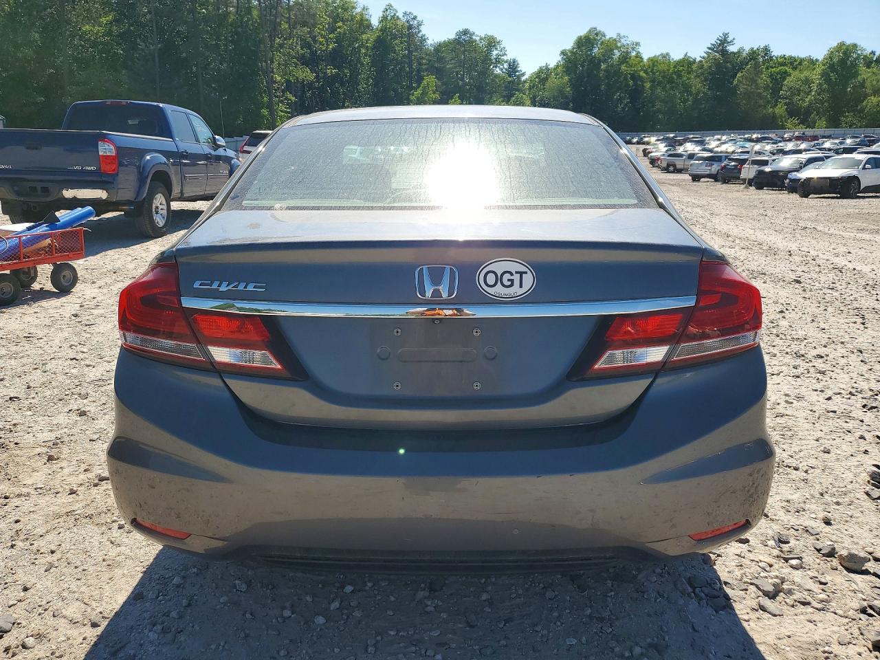 2013 Honda Civic Lx Серый vin: 19XFB2F54DE215624