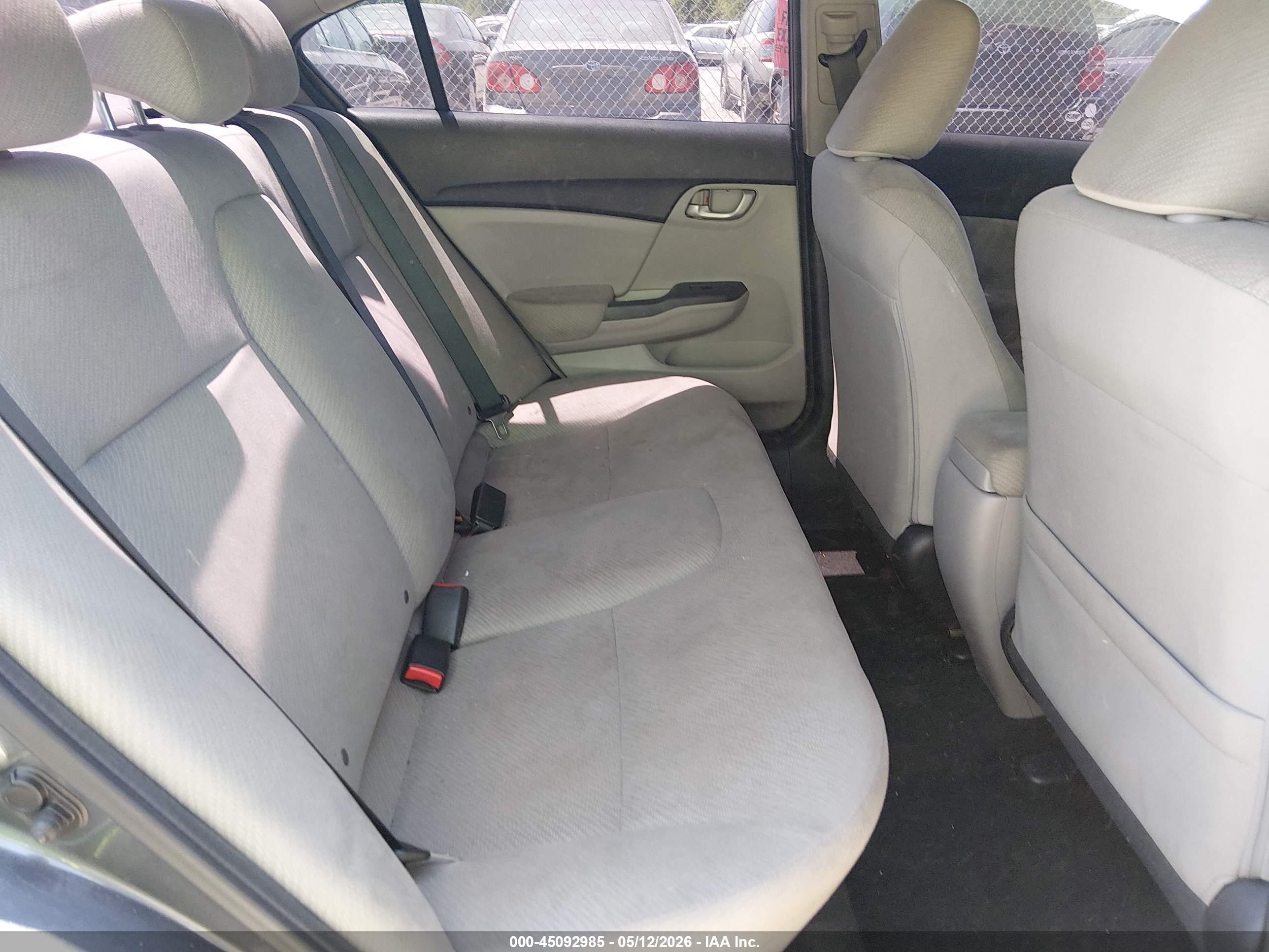 2013 Honda Civic Lx Gray vin: 19XFB2F54DE216725