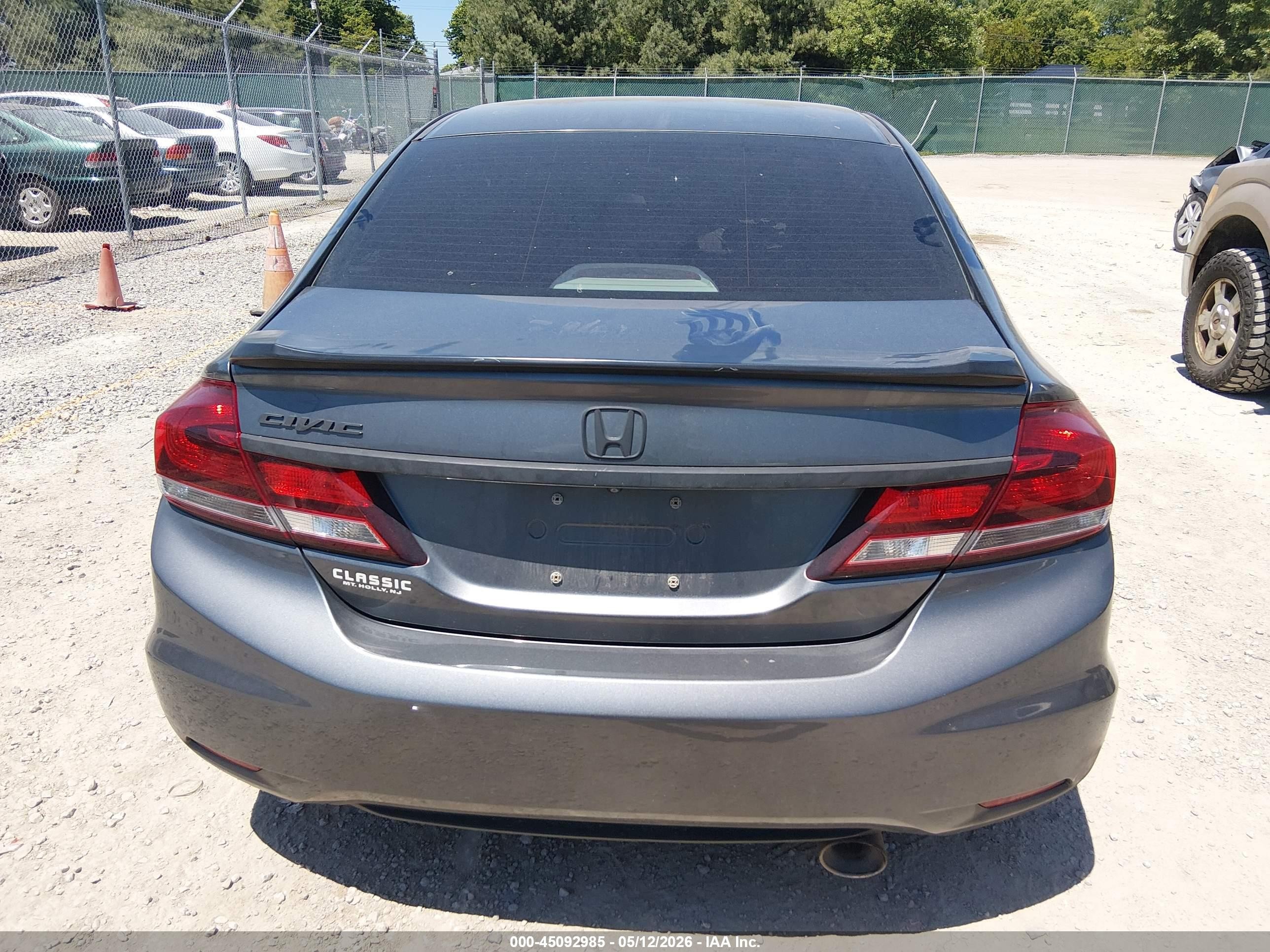 2013 Honda Civic Lx Gray vin: 19XFB2F54DE216725