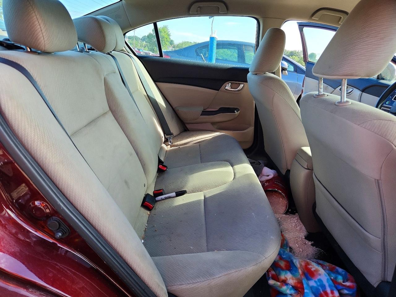 2013 Honda Civic Lx Burgundy vin: 19XFB2F54DE220693