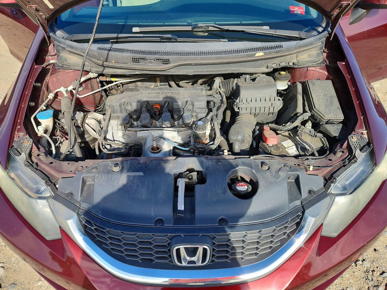 2013 Honda Civic Lx Burgundy vin: 19XFB2F54DE220693