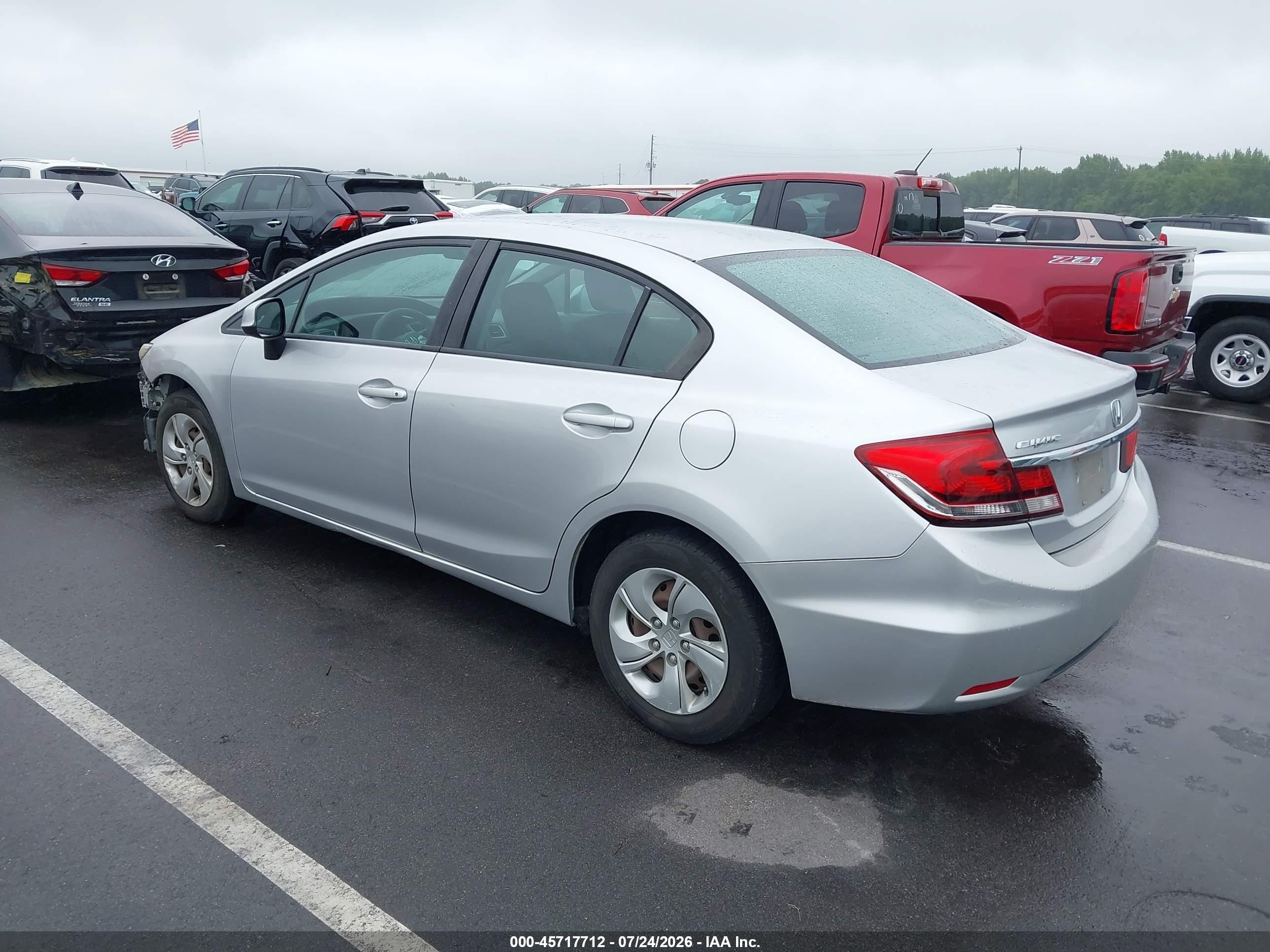 2013 Honda Civic Lx Silver vin: 19XFB2F54DE246940