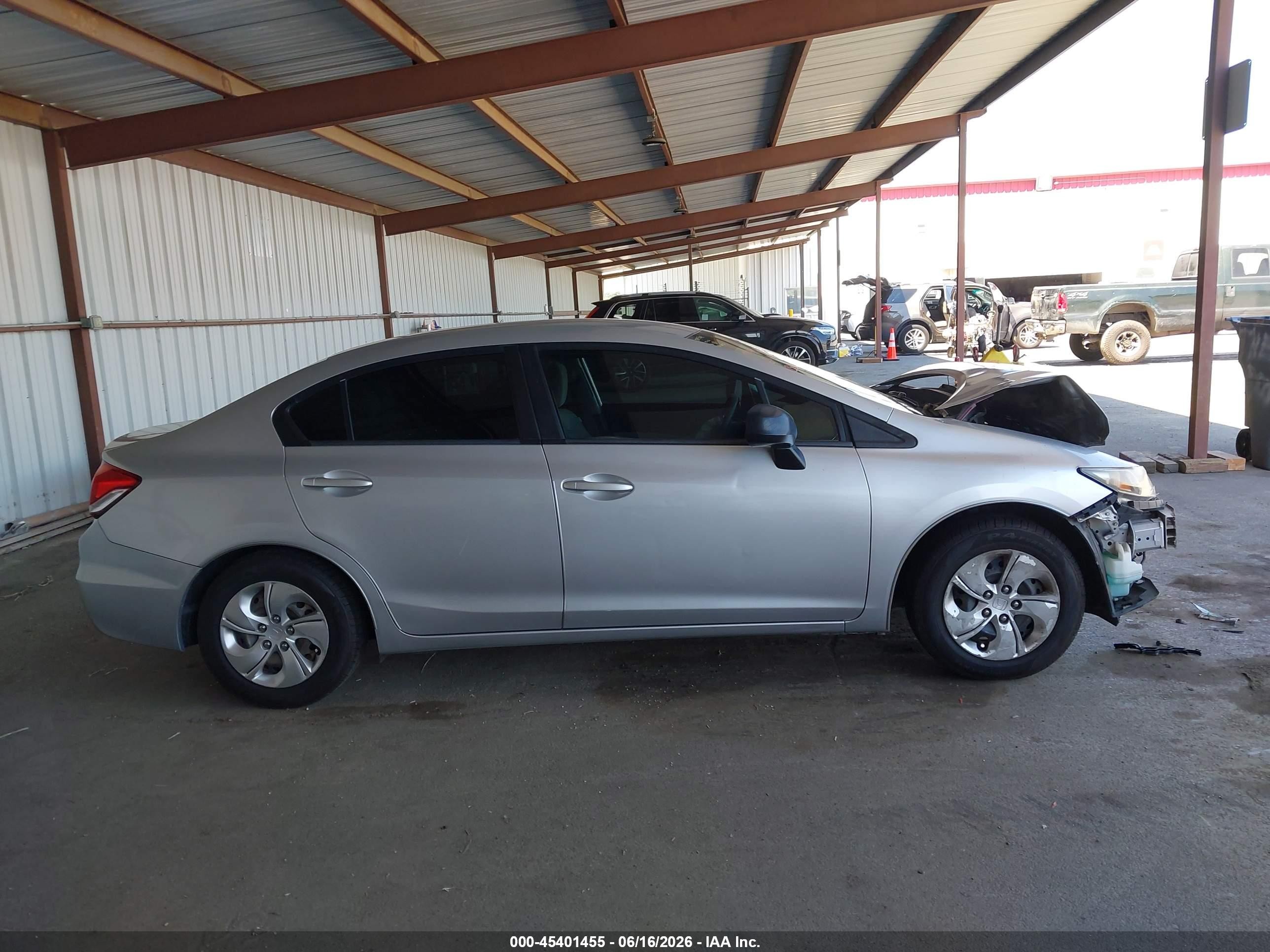 2013 Honda Civic Lx Silver vin: 19XFB2F54DE251927