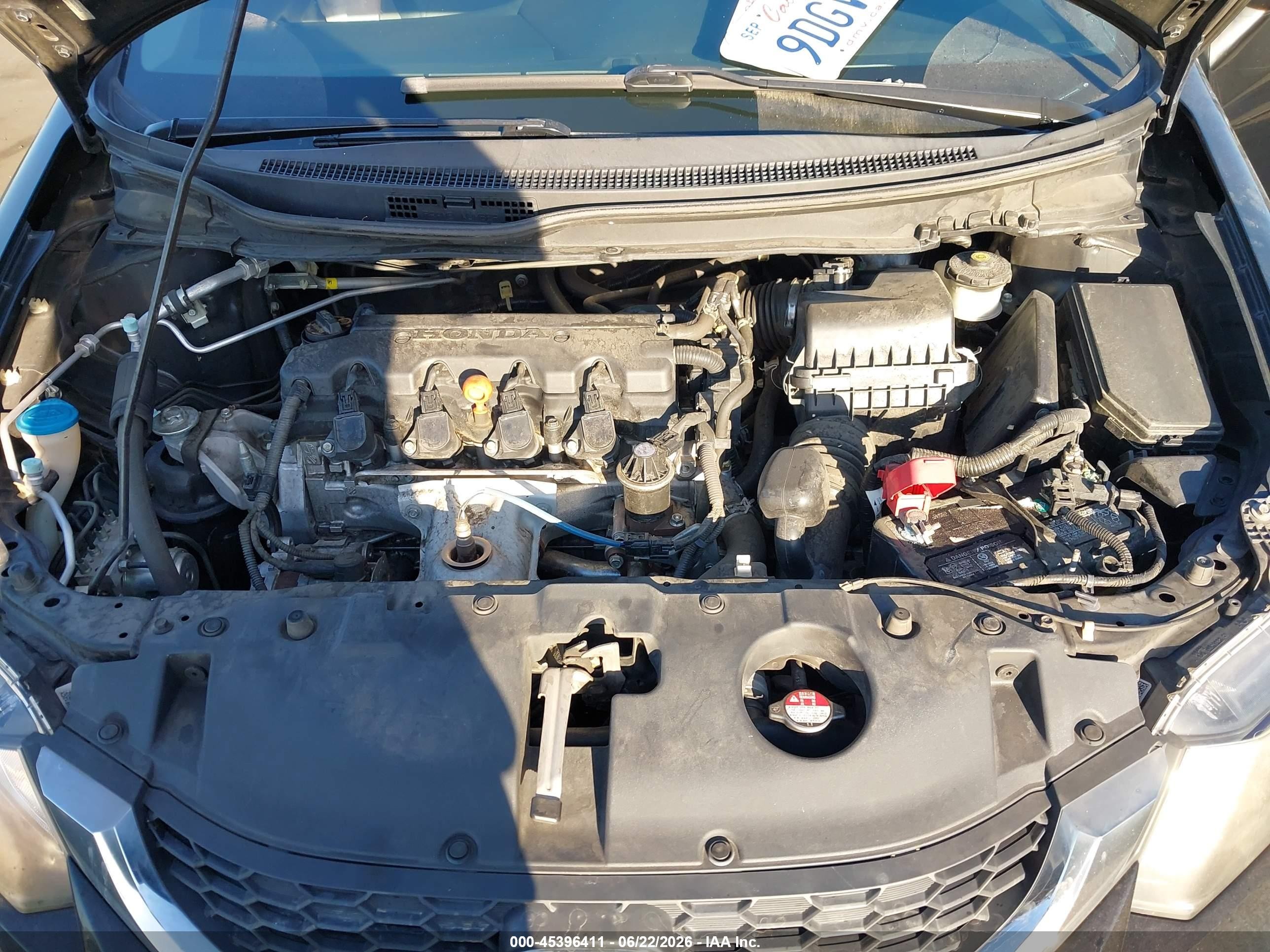 2013 Honda Civic Lx Black vin: 19XFB2F54DE252558
