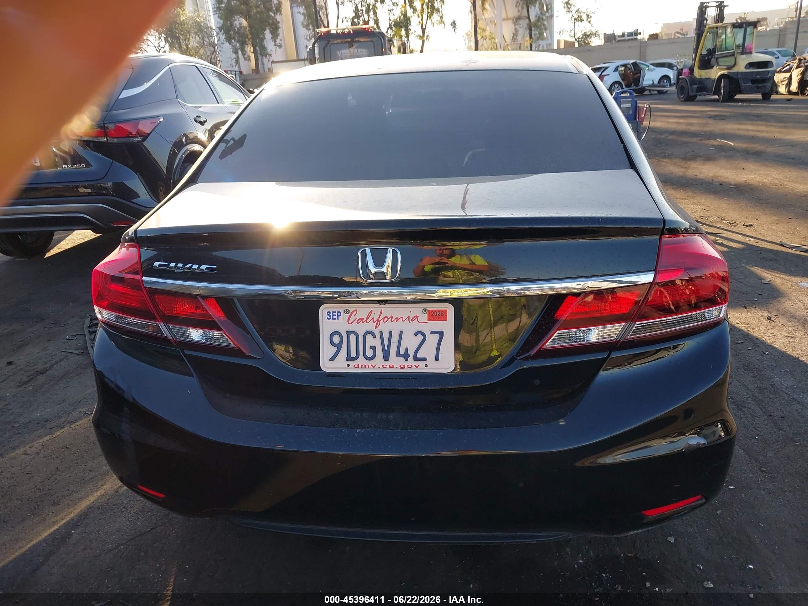 2013 Honda Civic Lx Black vin: 19XFB2F54DE252558