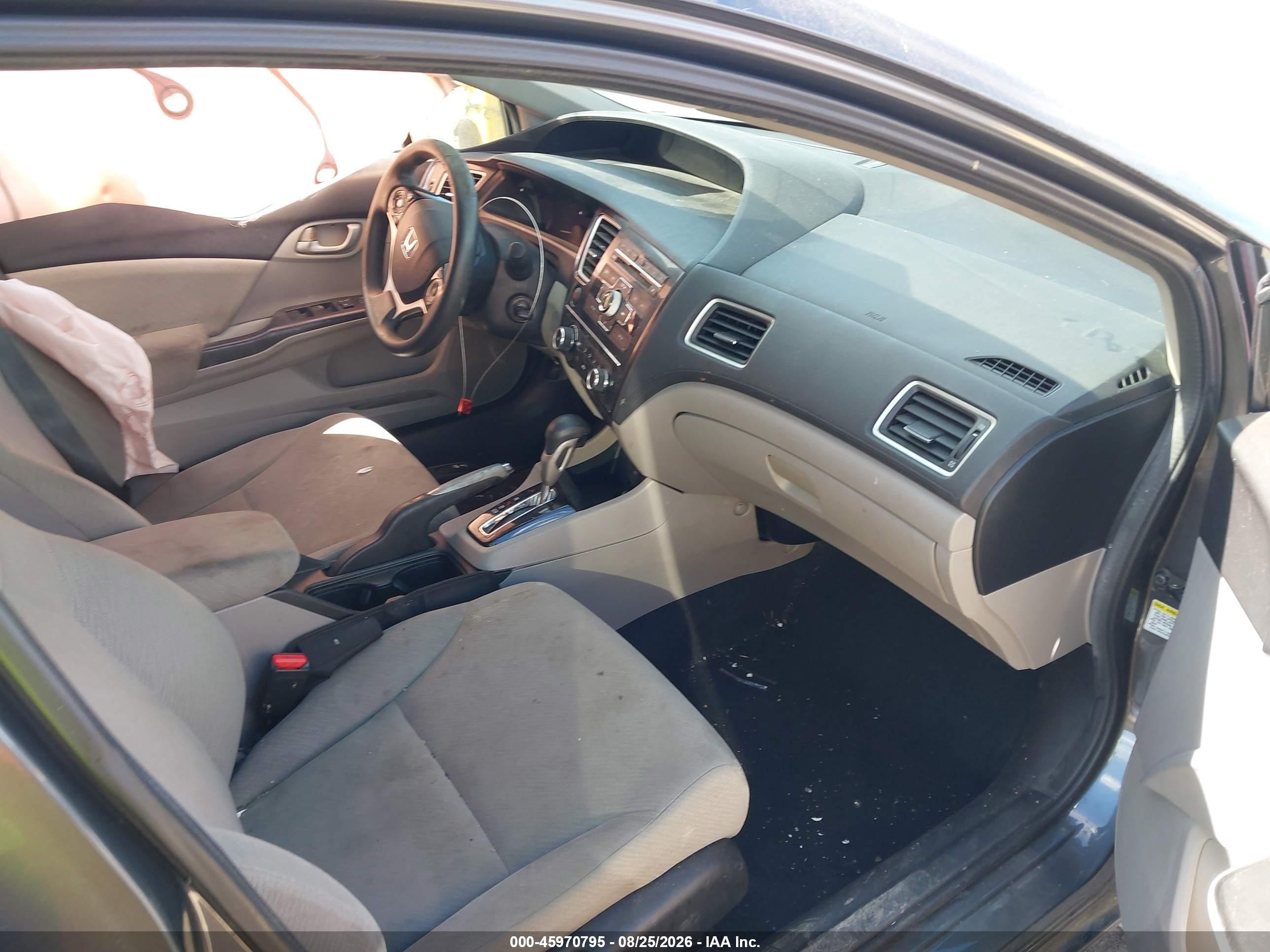 2013 Honda Civic Lx Gray vin: 19XFB2F54DE255914