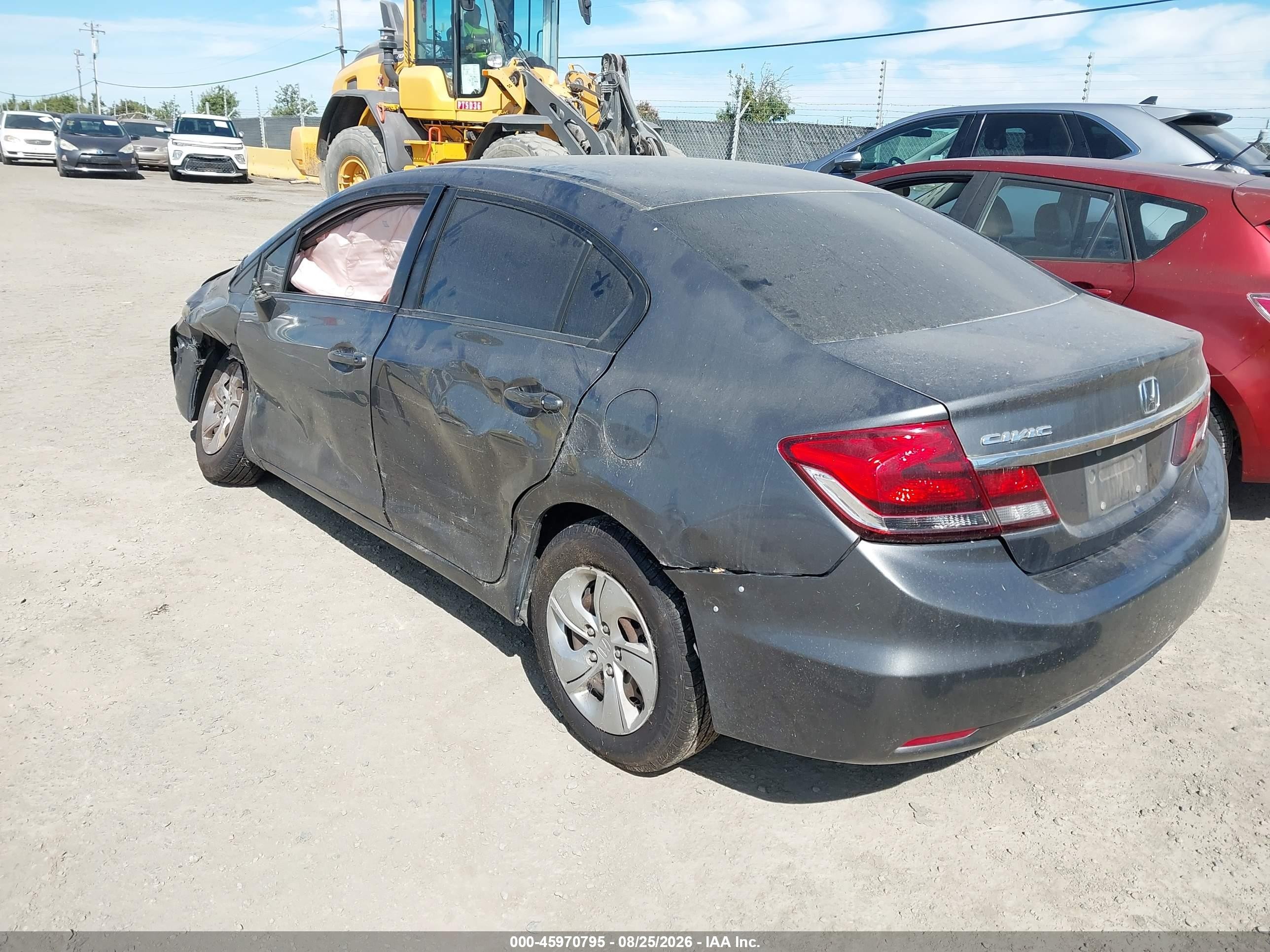 2013 Honda Civic Lx Gray vin: 19XFB2F54DE255914