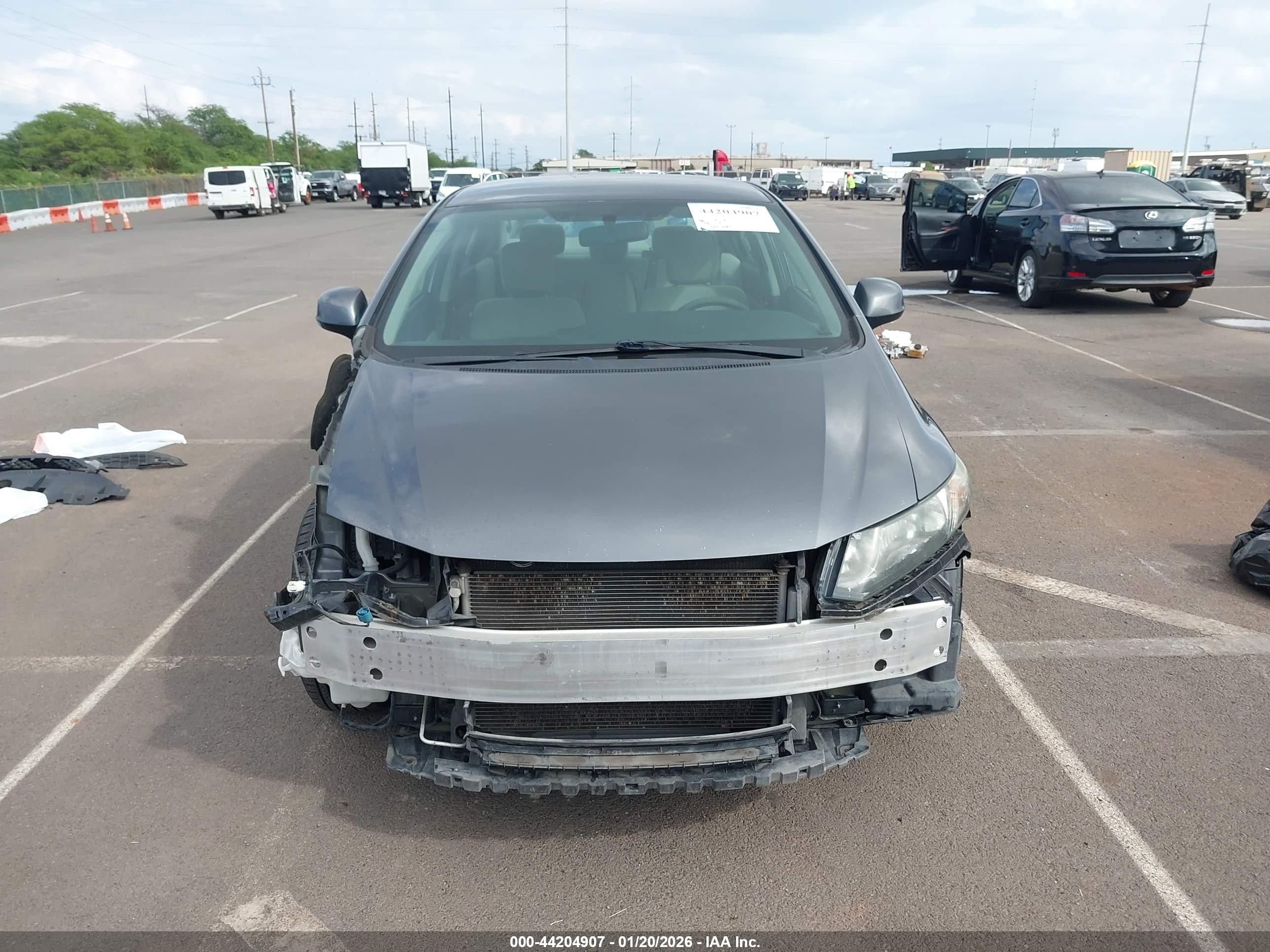 2013 Honda Civic Lx Gray vin: 19XFB2F54DE278349