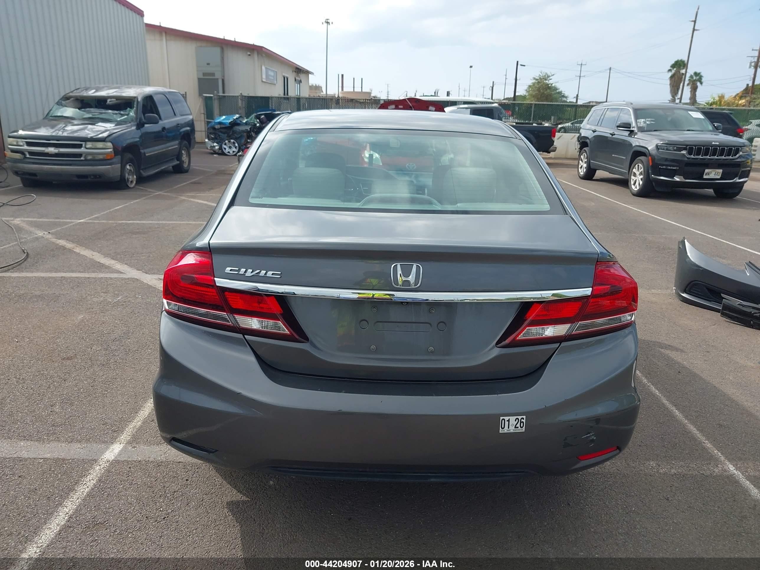 2013 Honda Civic Lx Gray vin: 19XFB2F54DE278349