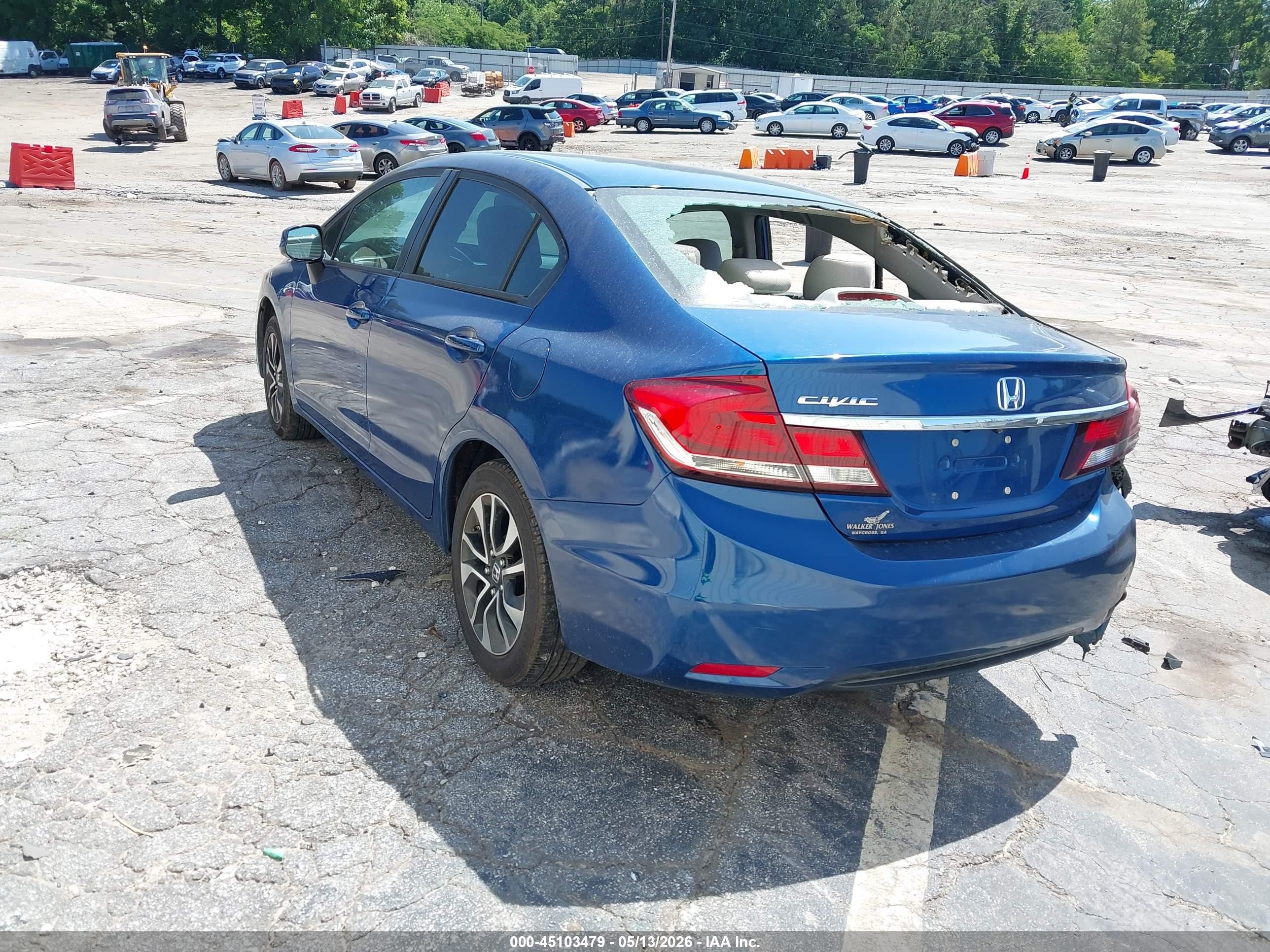 2013 Honda Civic Lx Blue vin: 19XFB2F54DE289903