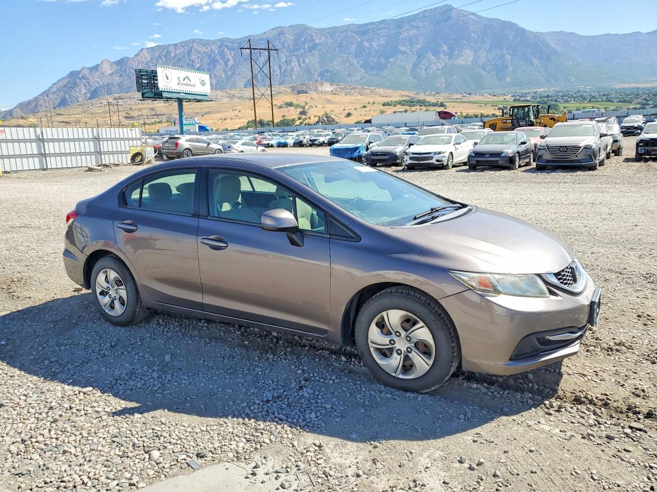 2013 Honda Civic Lx Brown vin: 19XFB2F54DE289965