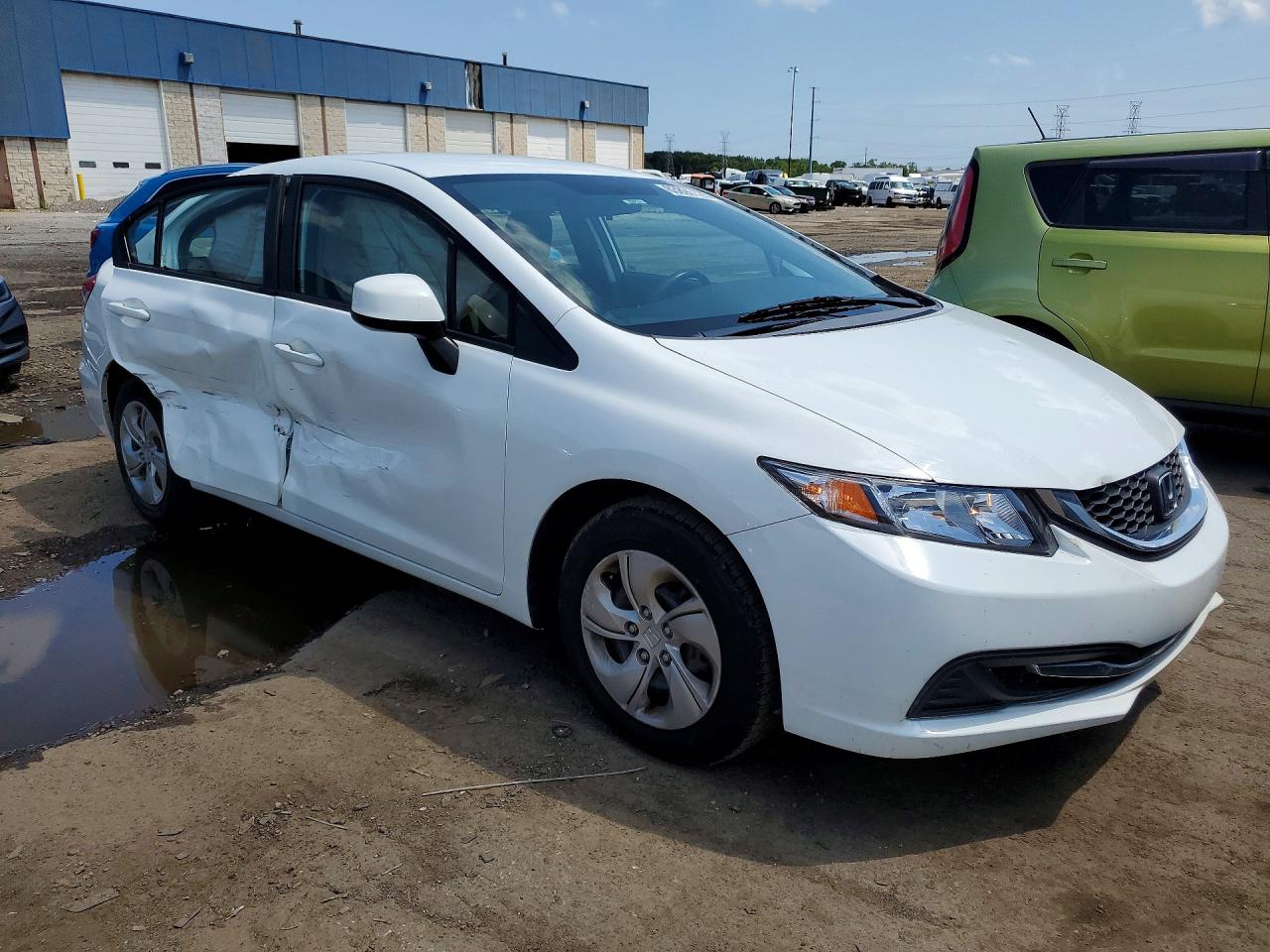 2013 Honda Civic Lx Белый vin: 19XFB2F54DE295359
