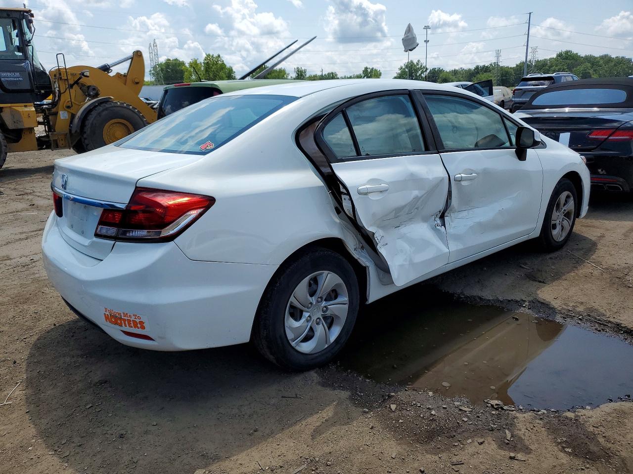 2013 Honda Civic Lx Белый vin: 19XFB2F54DE295359