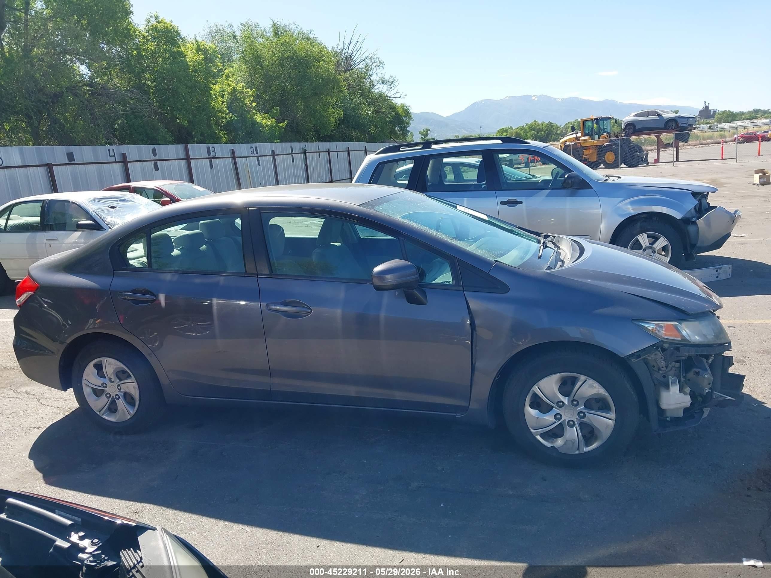 2014 Honda Civic Lx Gray vin: 19XFB2F54EE005011