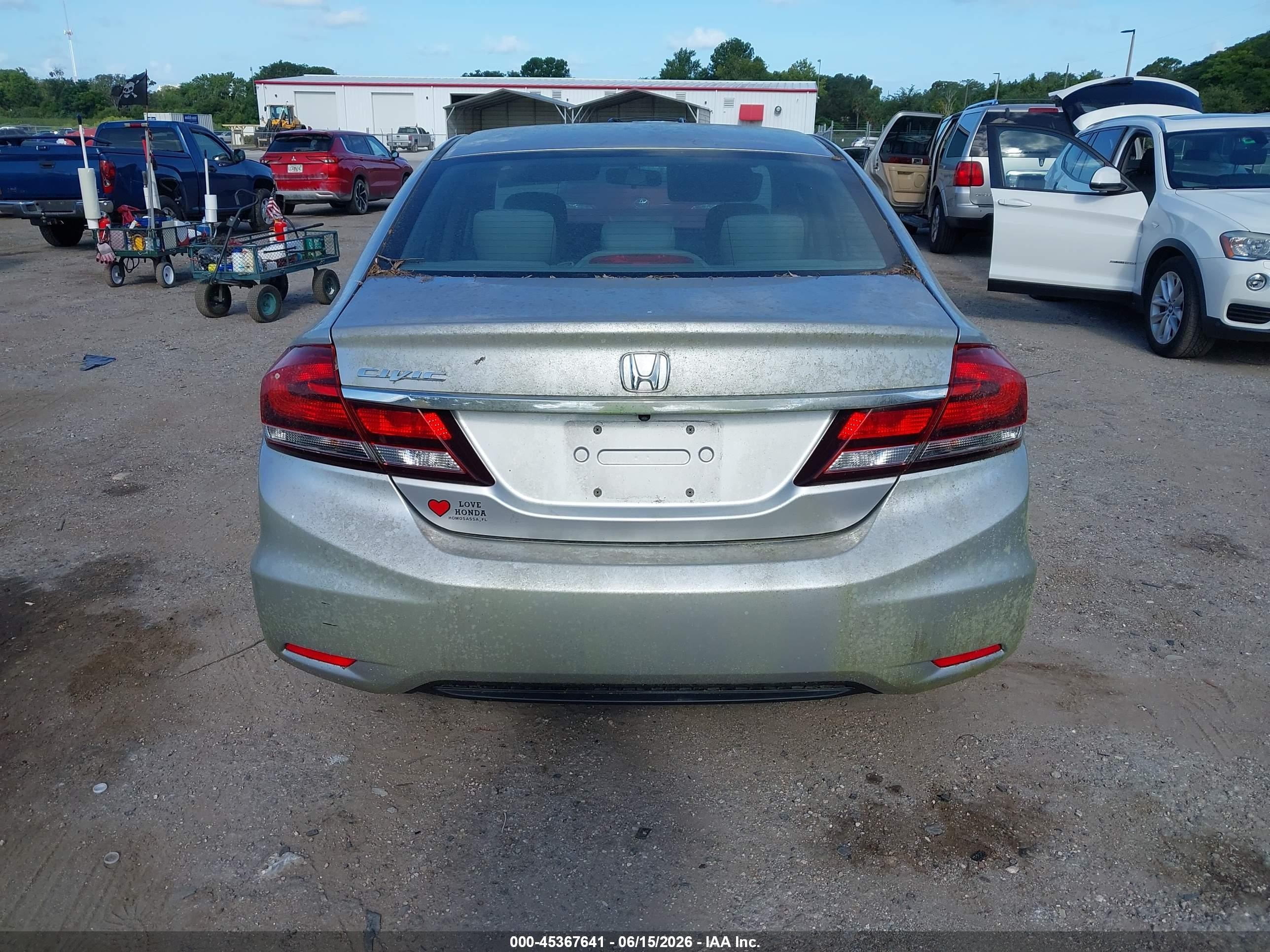 2014 Honda Civic Lx Серебряный vin: 19XFB2F54EE018941