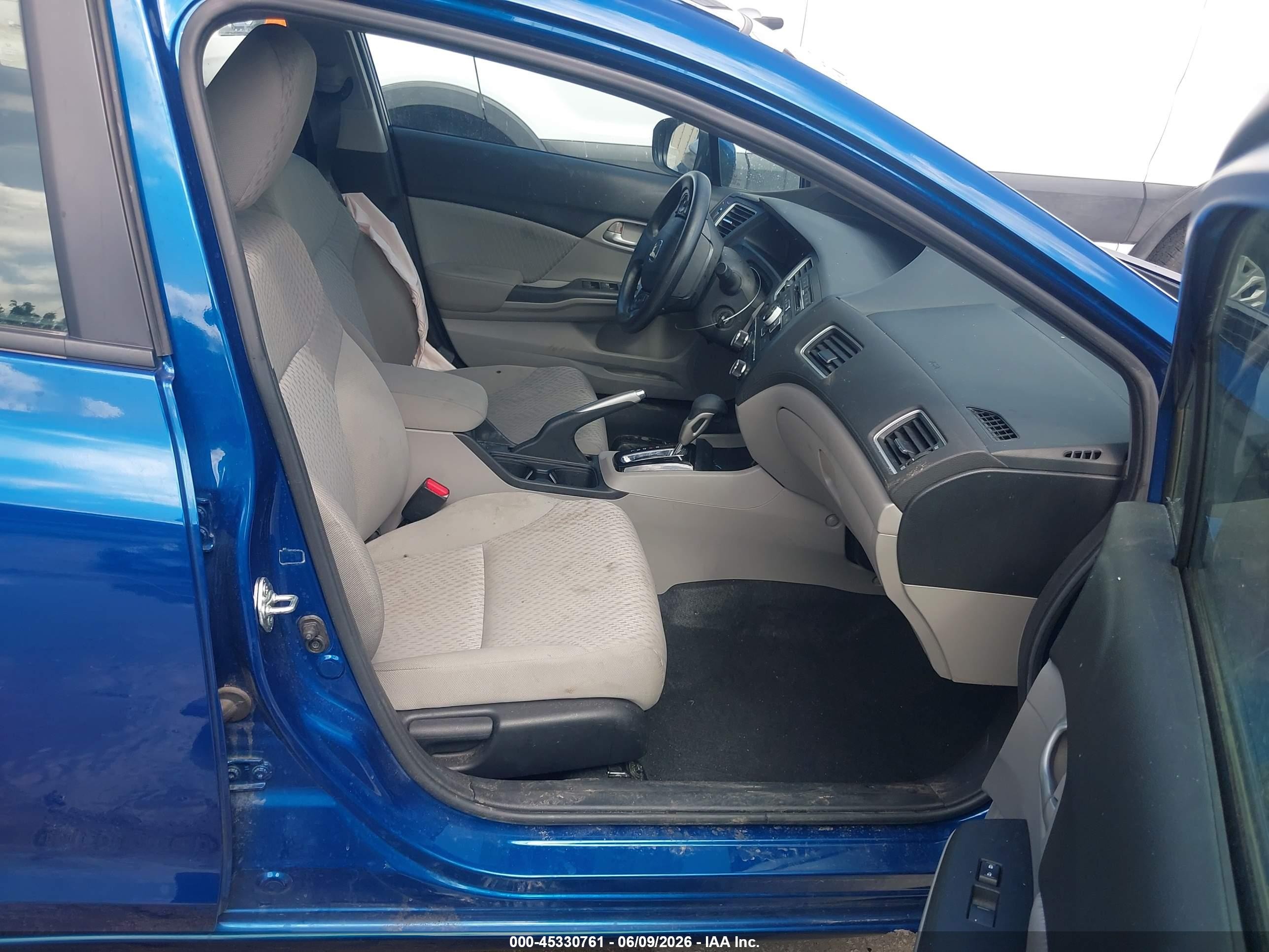 2014 Honda Civic Lx Blue vin: 19XFB2F54EE021239