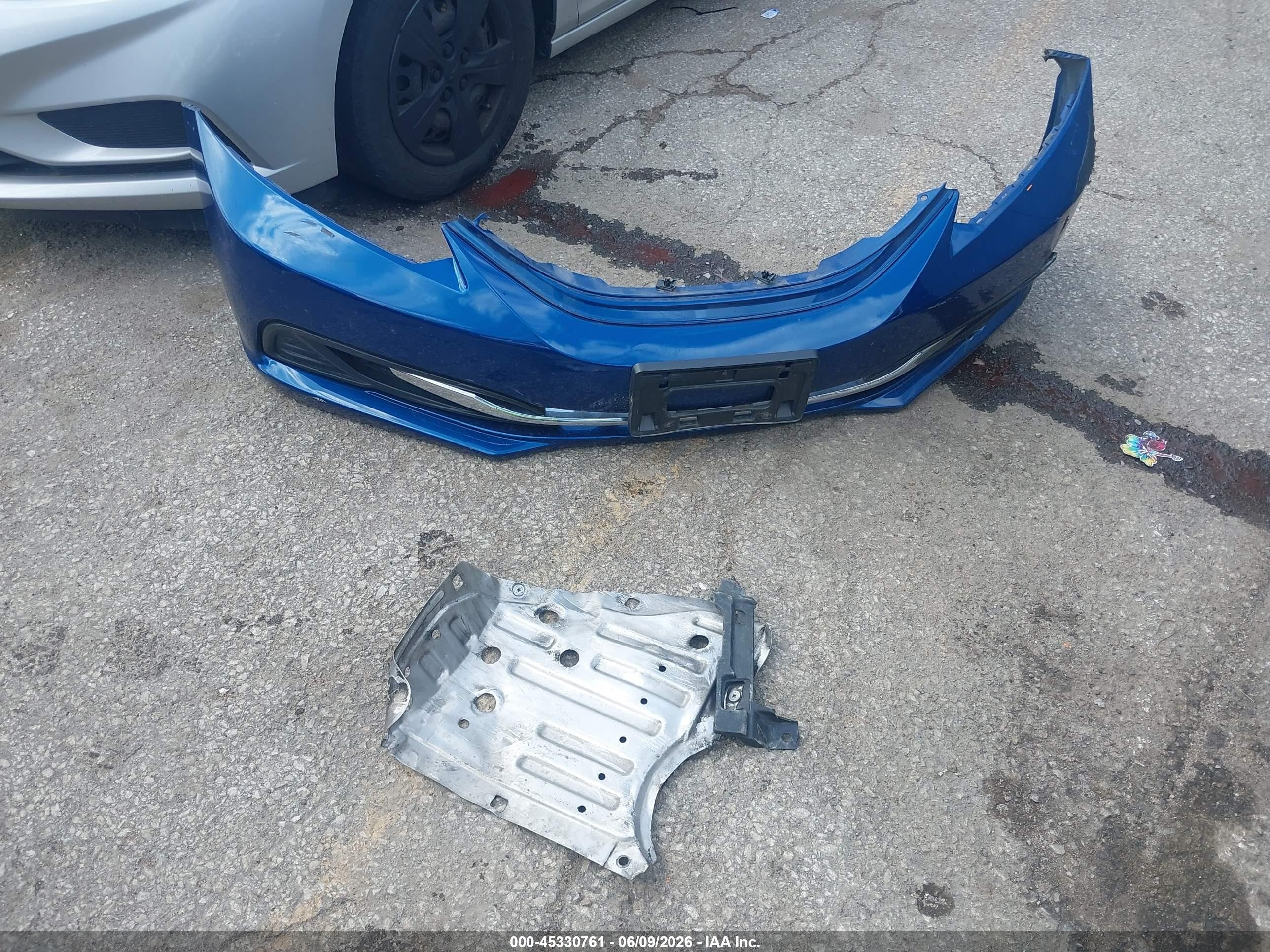 2014 Honda Civic Lx Blue vin: 19XFB2F54EE021239