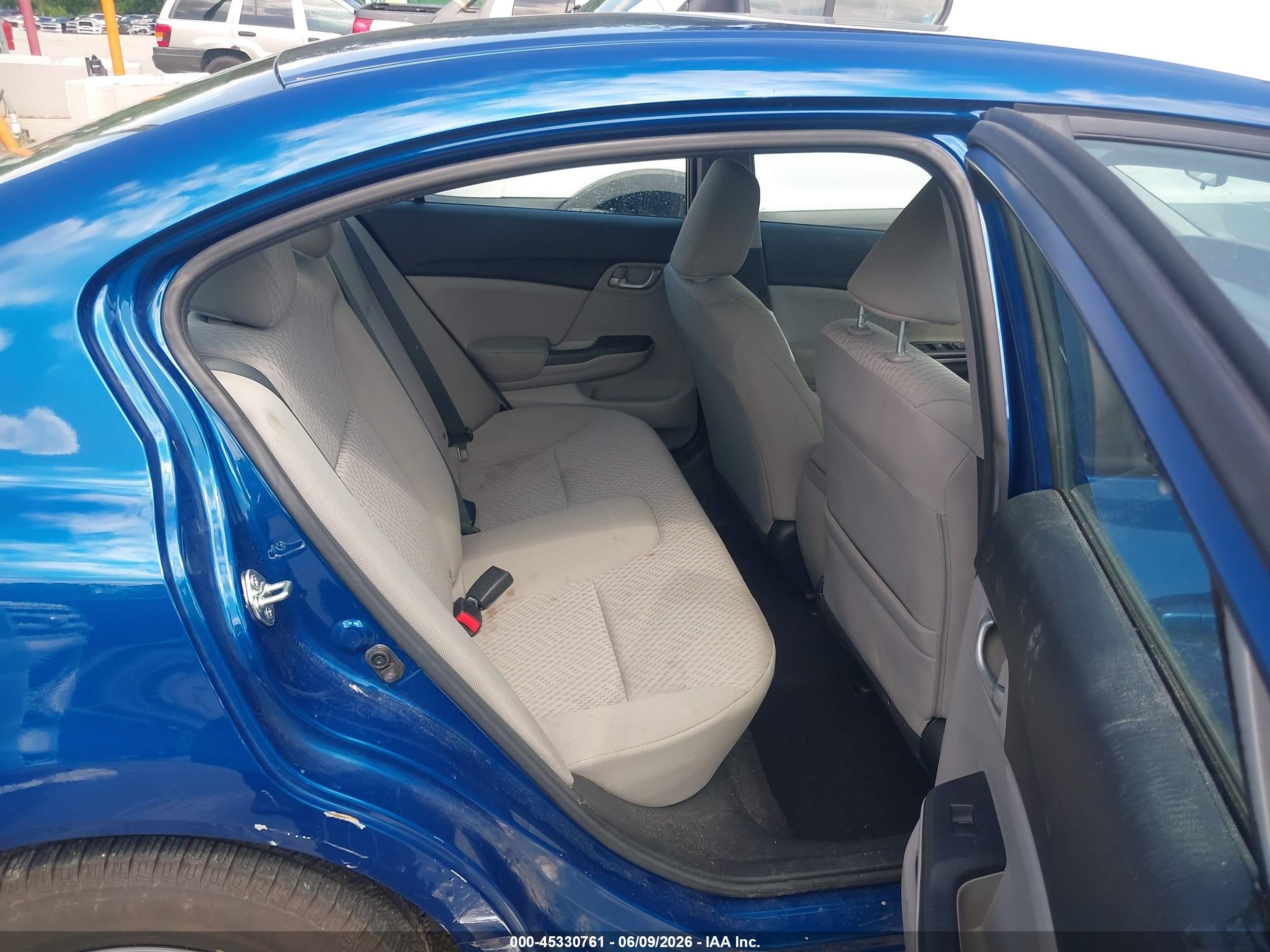 2014 Honda Civic Lx Blue vin: 19XFB2F54EE021239
