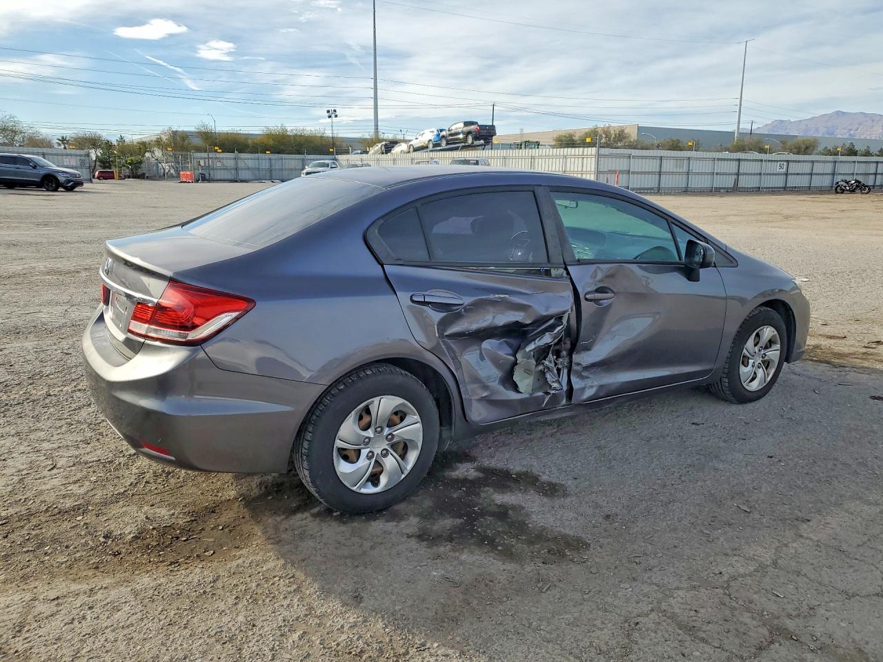 2014 Honda Civic Lx Gray vin: 19XFB2F54EE023749
