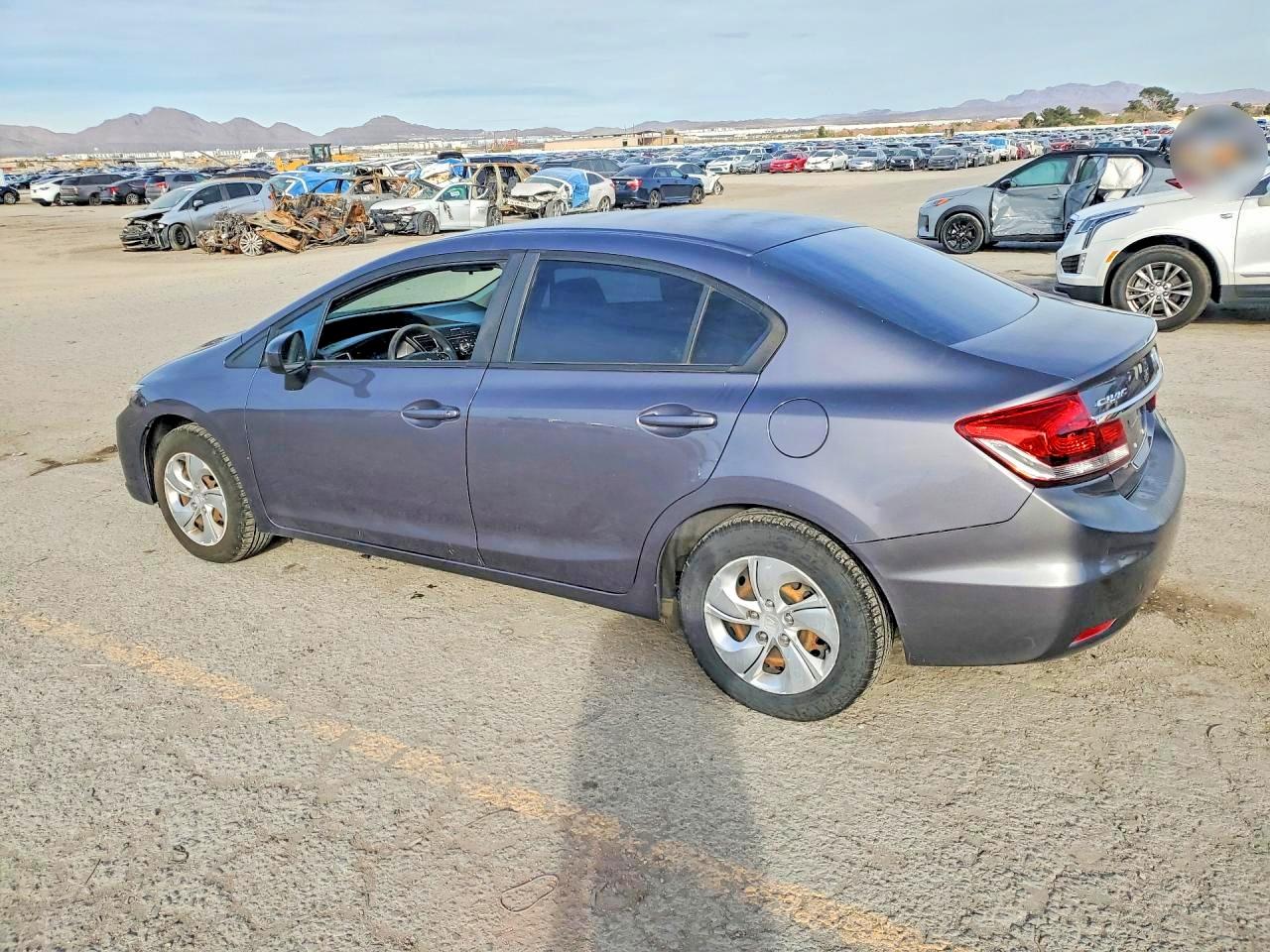 2014 Honda Civic Lx Gray vin: 19XFB2F54EE023749
