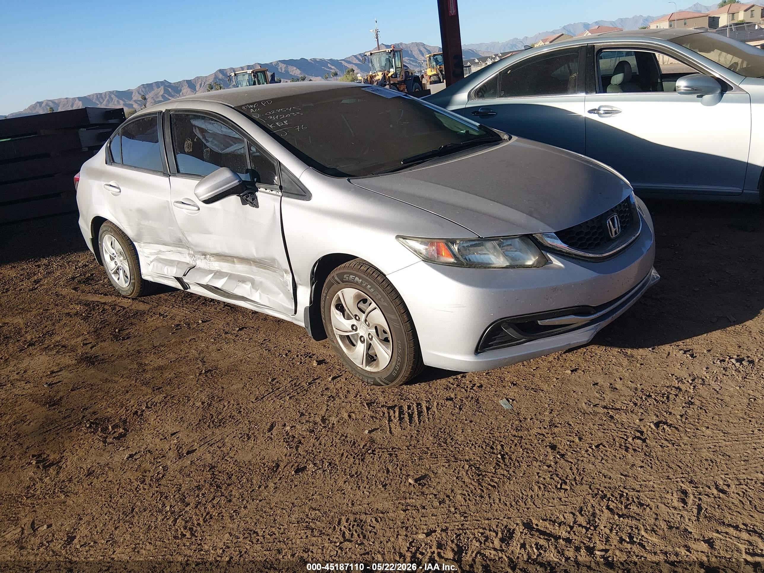 2014 Honda Civic Lx Silver vin: 19XFB2F54EE024545