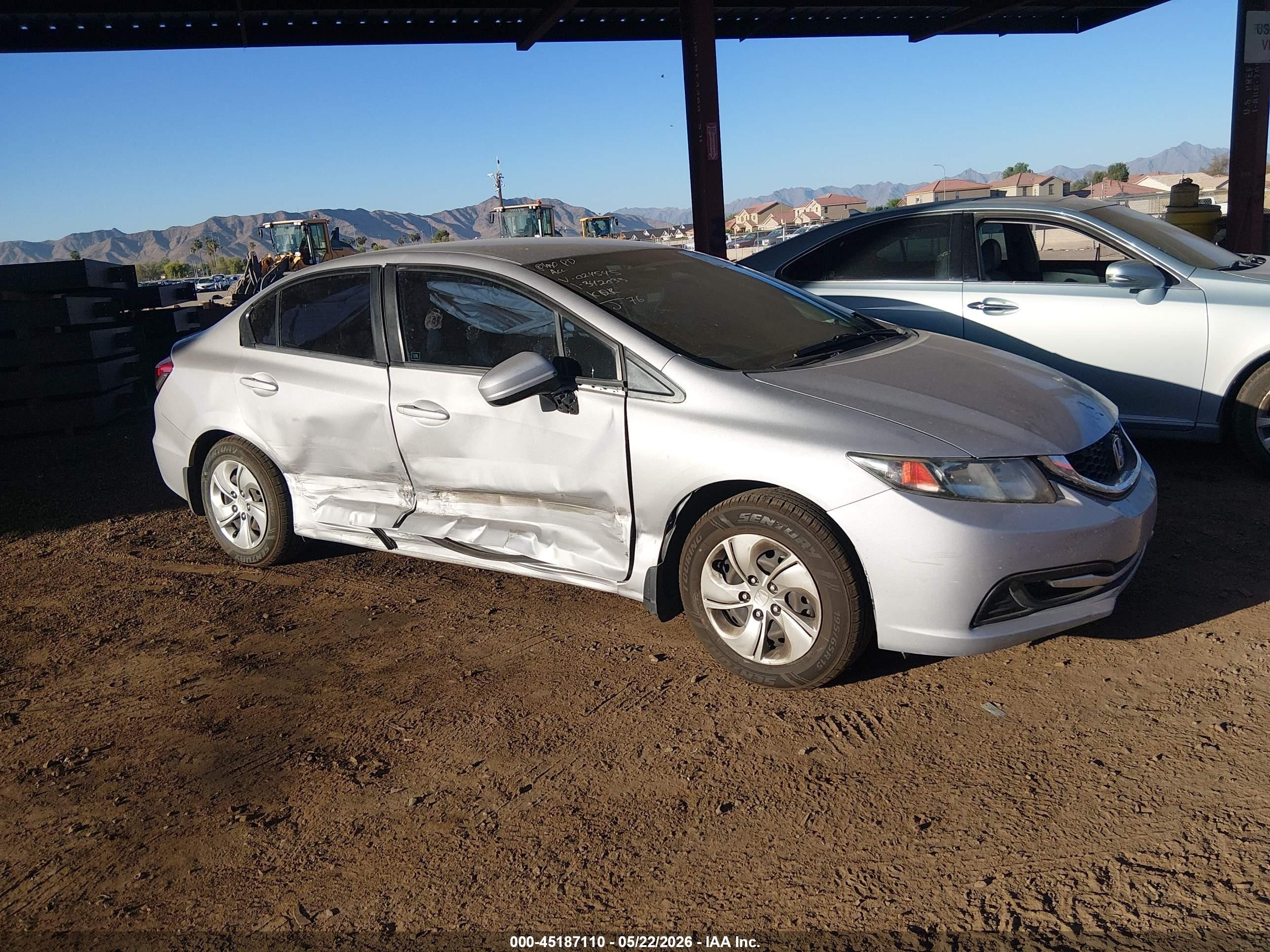 2014 Honda Civic Lx Silver vin: 19XFB2F54EE024545
