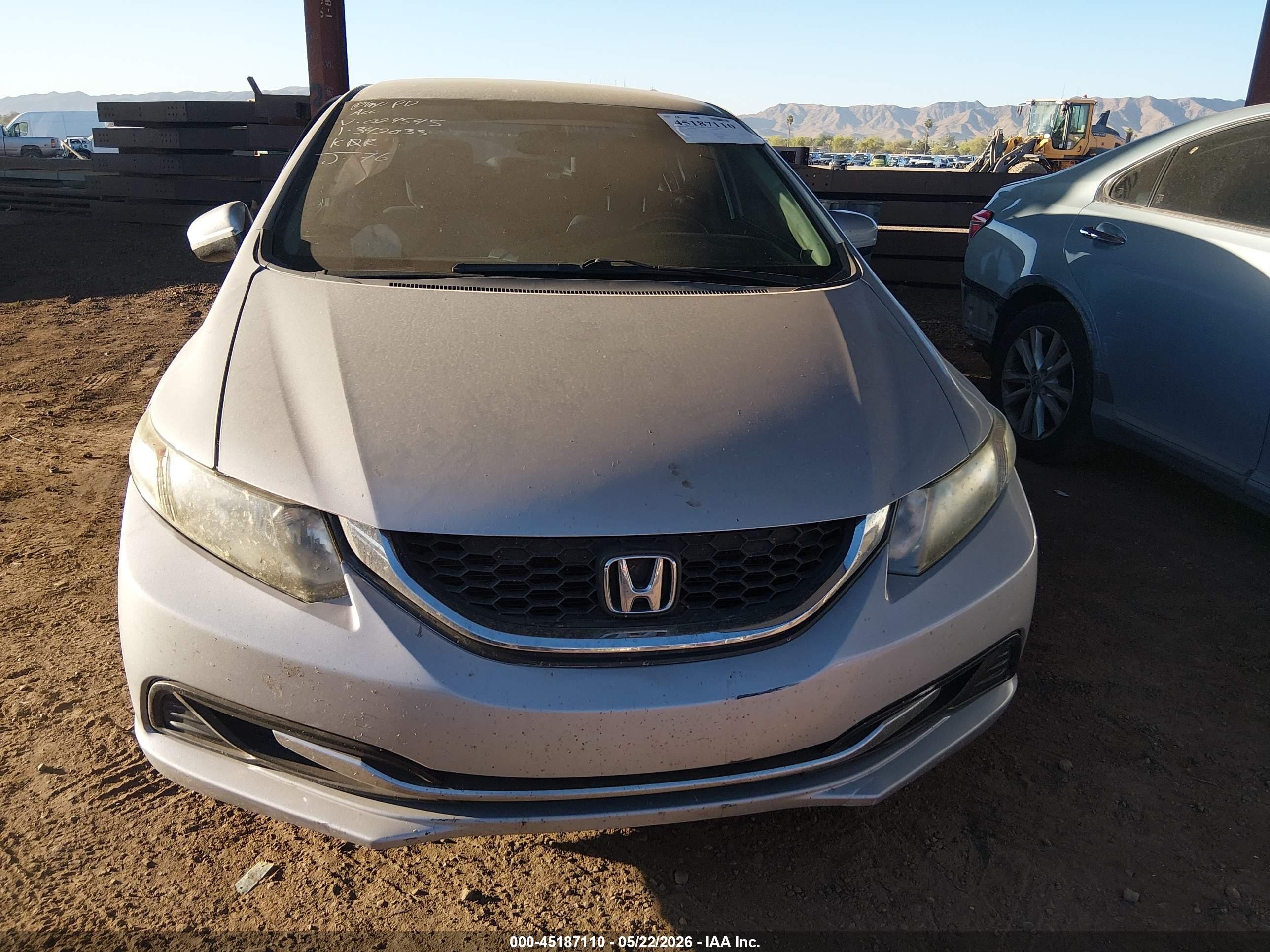 2014 Honda Civic Lx Silver vin: 19XFB2F54EE024545