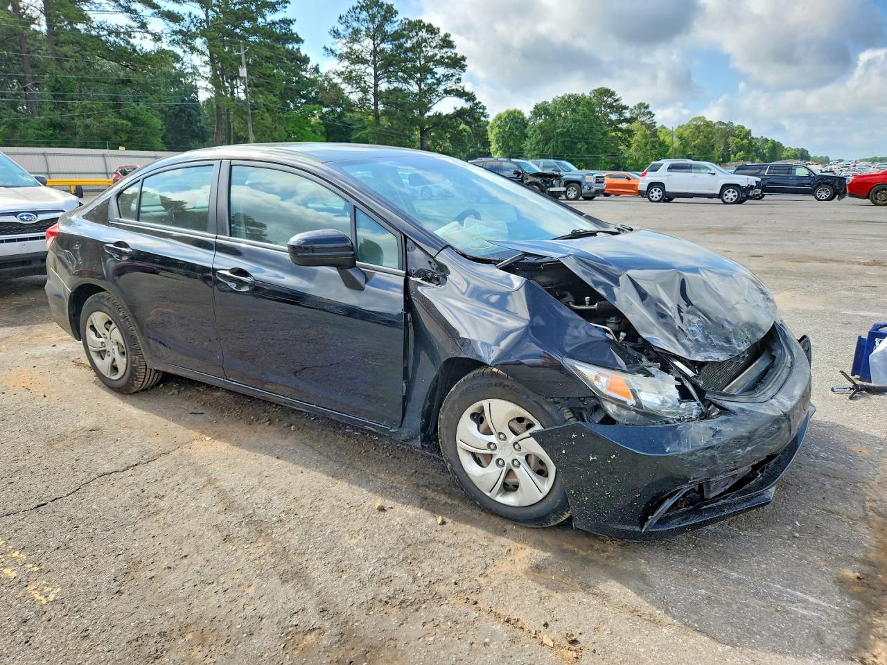 2014 Honda Civic Lx Black vin: 19XFB2F54EE036338